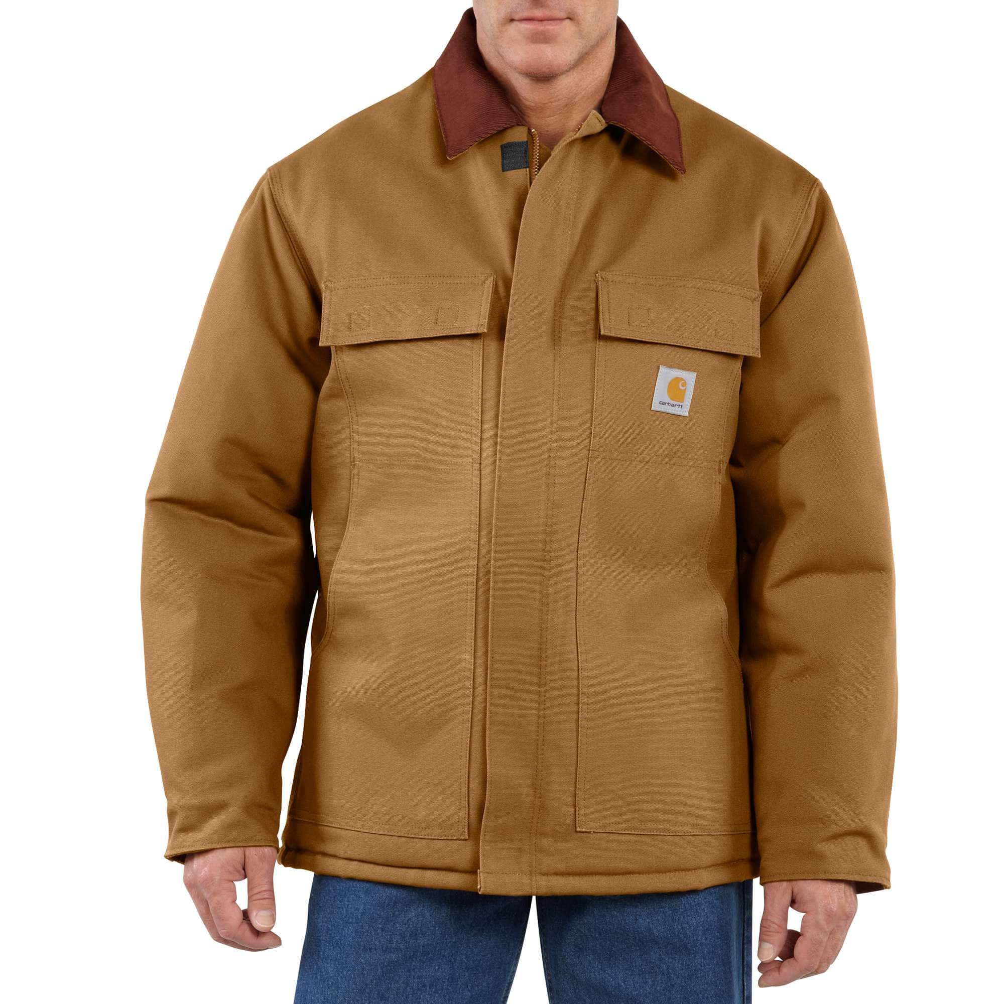 Men's Carhartt Duck Traditional Winter Jacket Arctic Weight Size Large Navy 