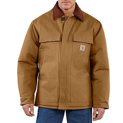 Carhartt Men's Dark Navy Loose Fit Firm Duck Insulated Traditional Coat - 3 Warmest Rating