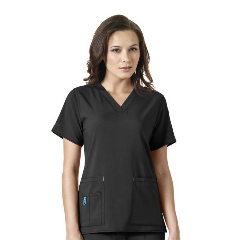 Carhartt  Black Women's Force Cross-Flex V-Neck Scrub Top
