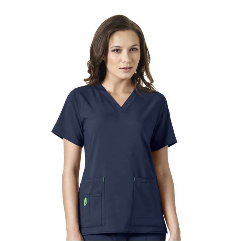 Carhartt  Navy Women's Force Cross-Flex V-Neck Scrub Top