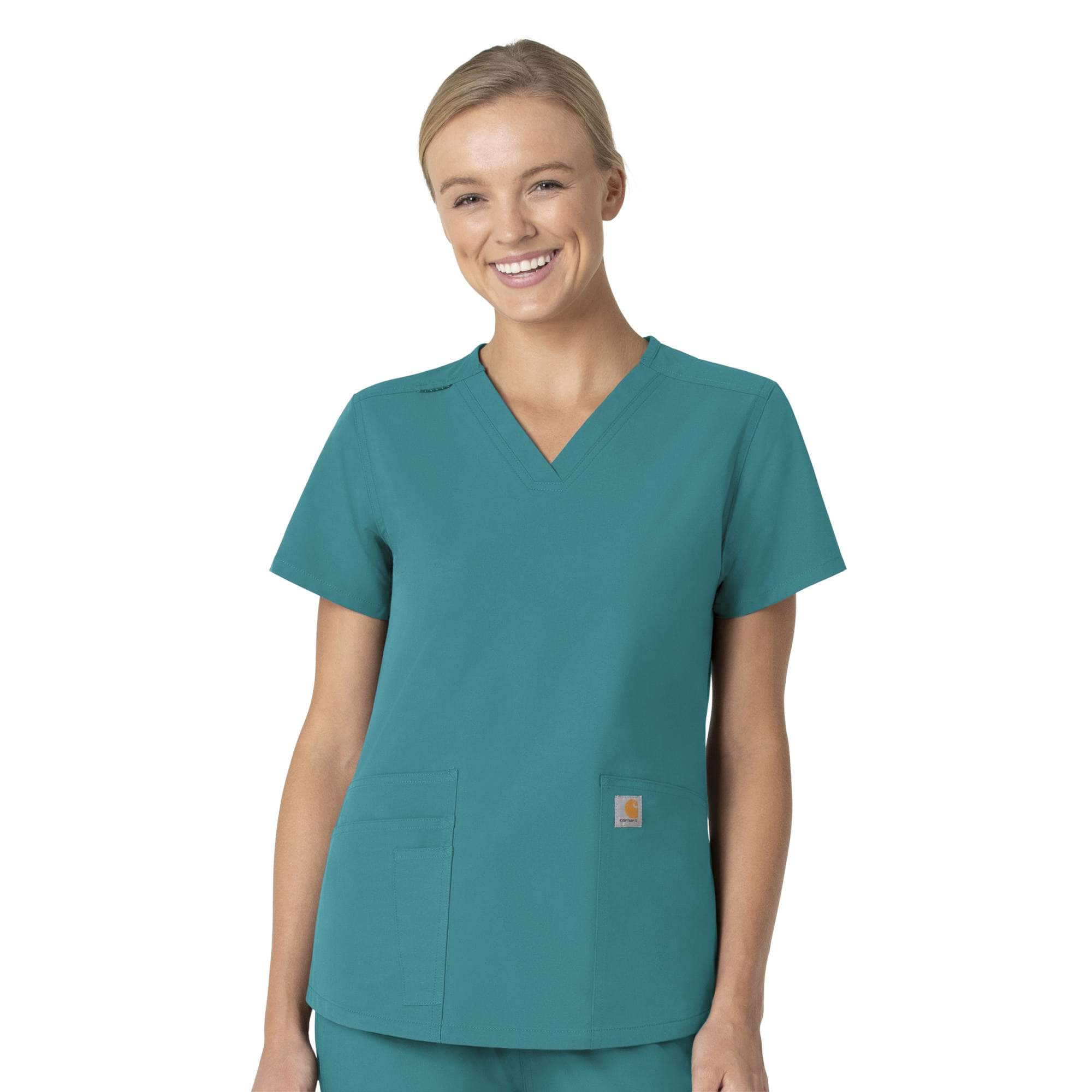 Additional thumbnail 1 of Women's Force Essentials V-Neck Scrub Top