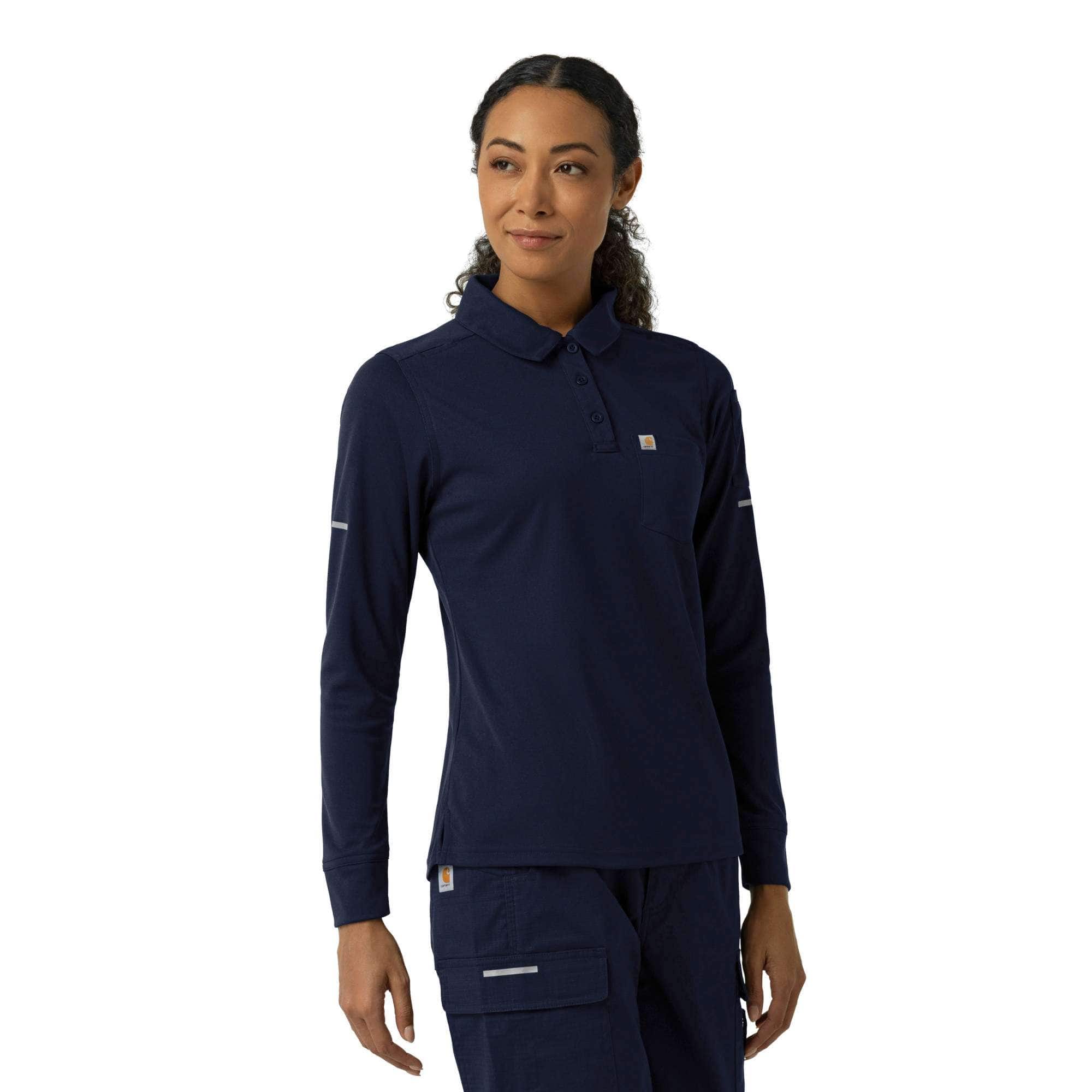 Additional thumbnail 1 of Women's Rugged Flex® RSCU Heavyweight Long Sleeve Polo Scrub Top