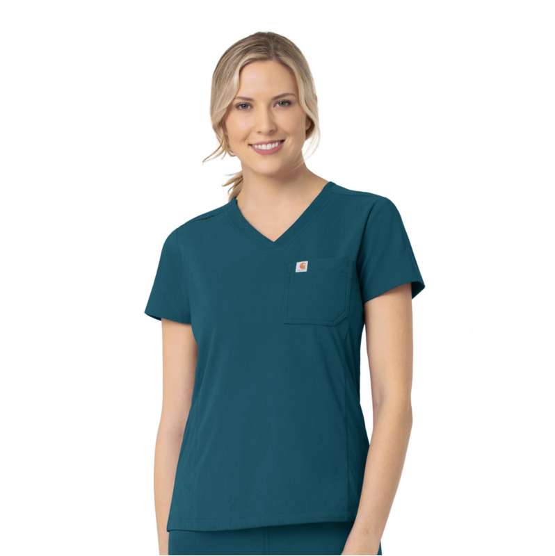 Carhartt  Caribbean Women's Rugged Flex® Peak Tuck-In Scrub Top