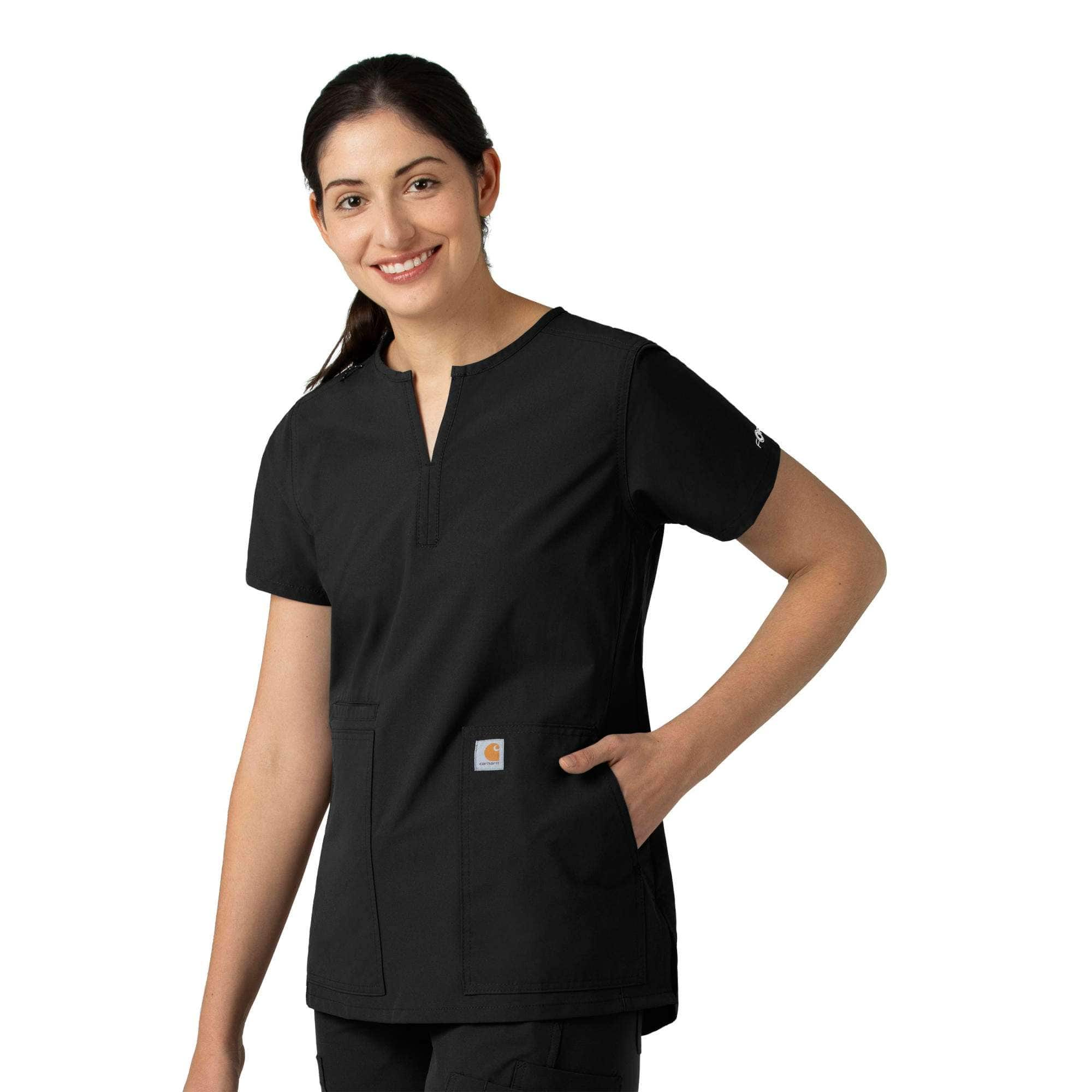 Women's Tuck-In Top/Jogger Scrub Set Medical Nursing Top and Pant