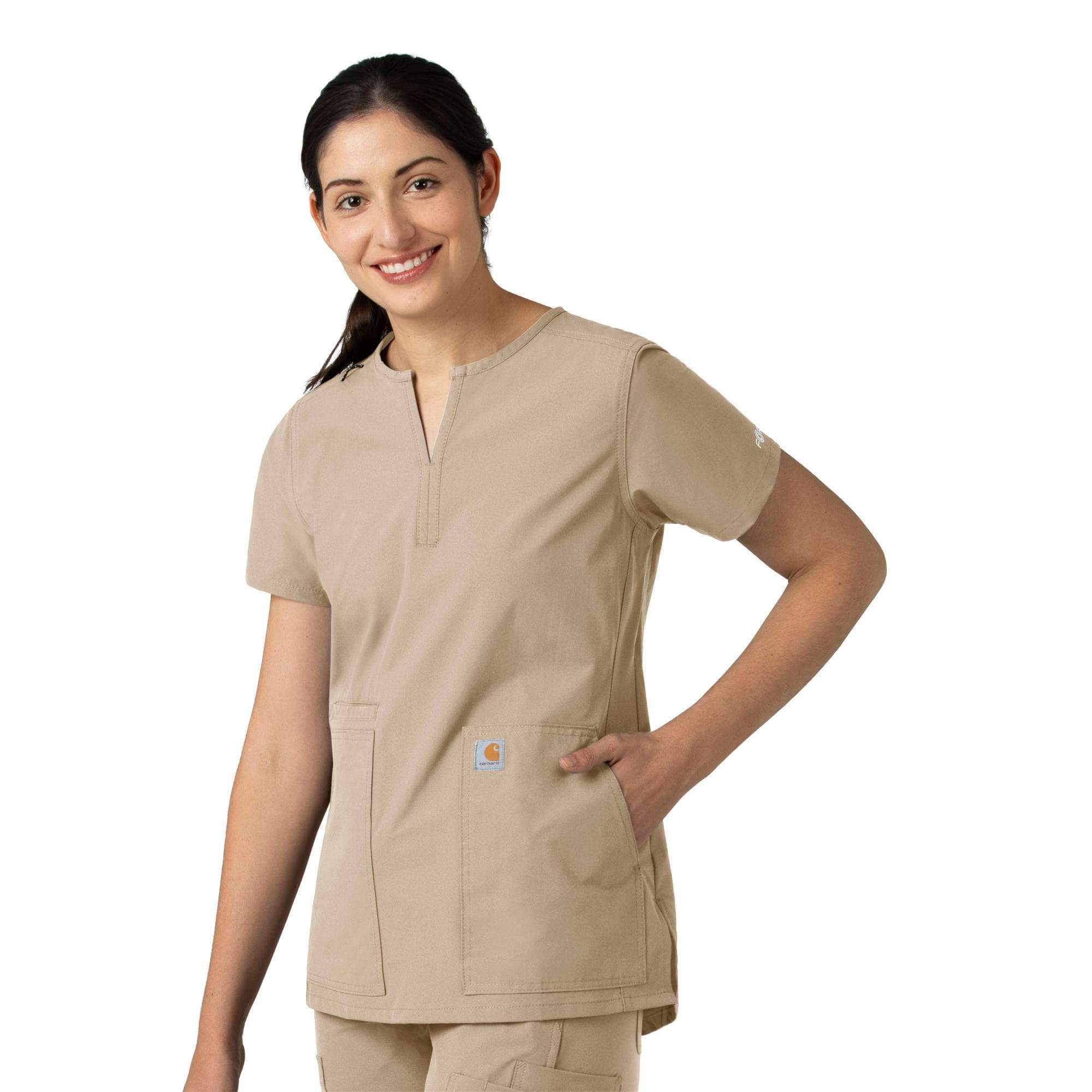 Additional thumbnail 1 of Women's Force Essentials Notch Neck Tunic Scrub Top