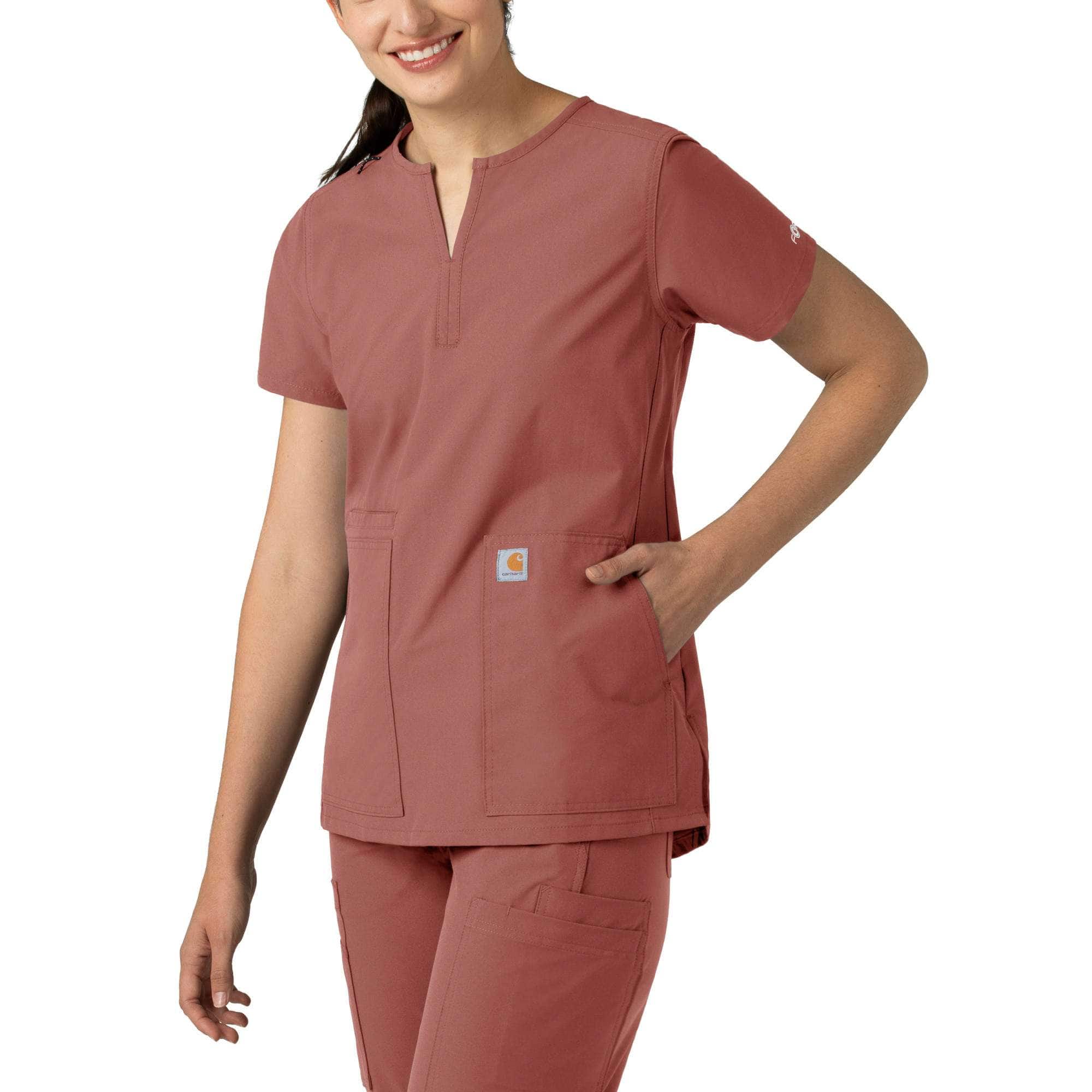 Additional thumbnail 1 of Women's Force Essentials Notch Neck Tunic Scrub Top