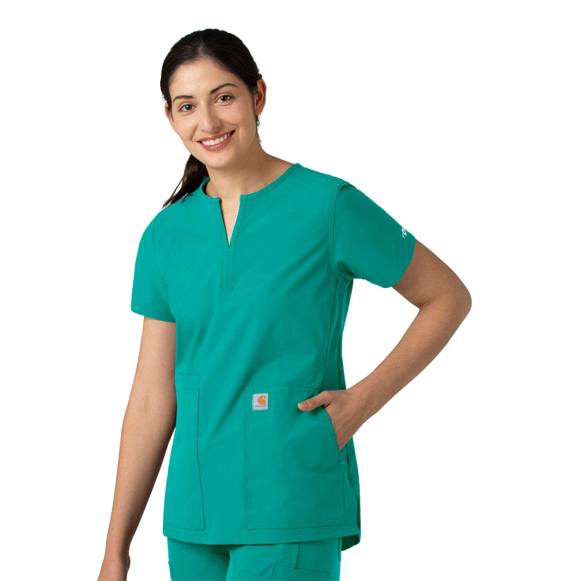Additional thumbnail 1 of Women's Force Essentials Notch Neck Tunic Scrub Top