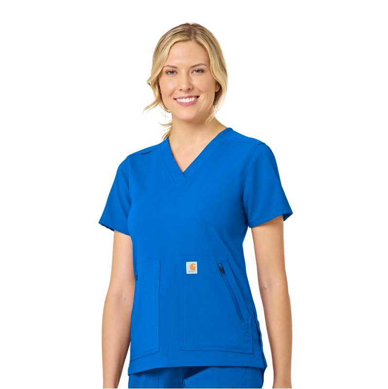 Carhartt  Royal Women's Rugged Flex® Peak  4-Pocket V-Neck Scrub Top