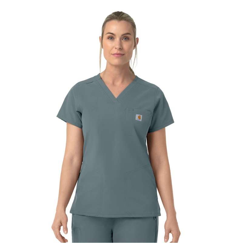 Carhartt  Frosted Balsam Women's Rugged Flex FLD V-Neck Scrub Top