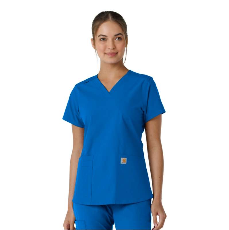 Carhartt  Royal Women's Force Essentials V-Neck Knit Panel Scrub Top