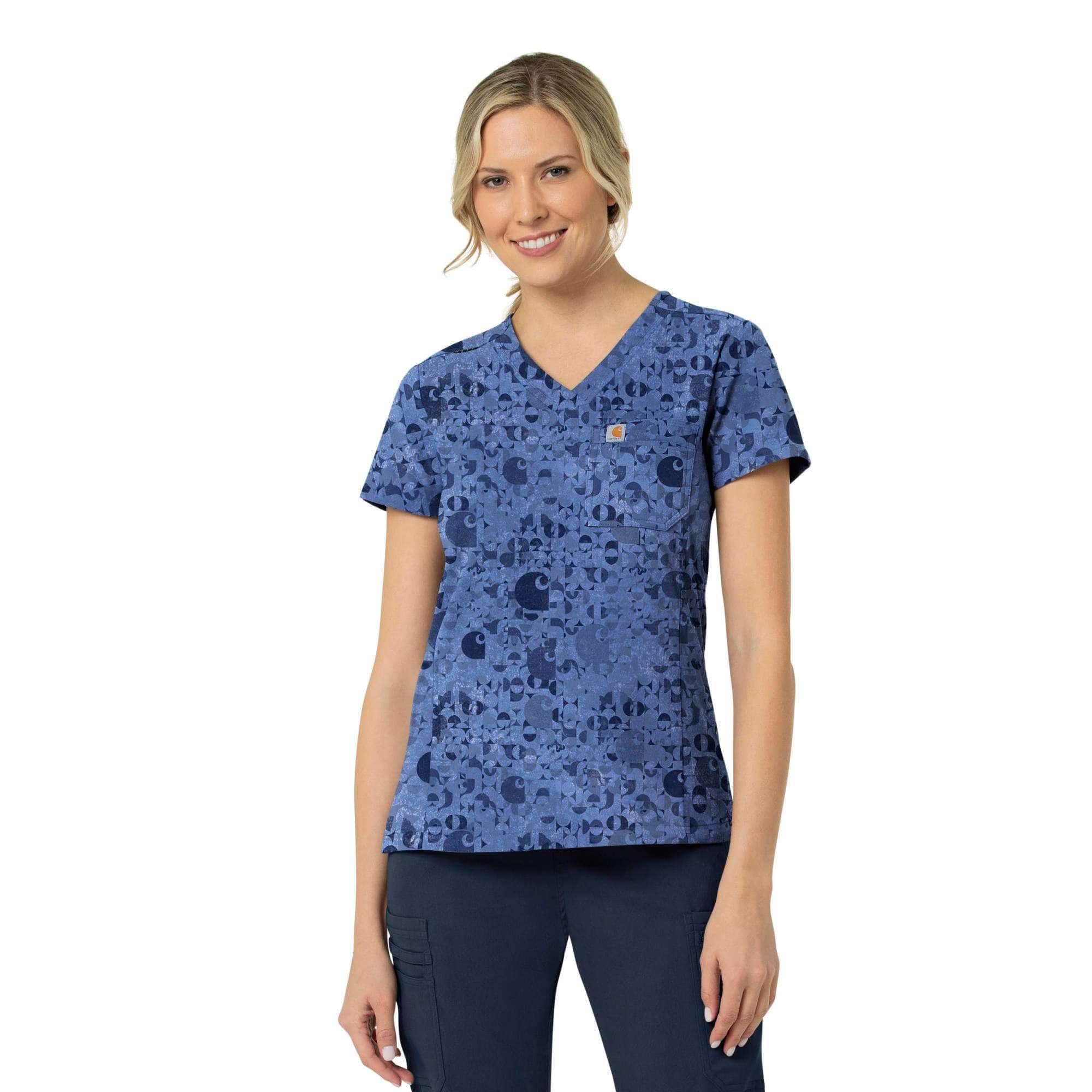 Additional thumbnail 1 of Women's Force Tuck-In Scrub Print Top