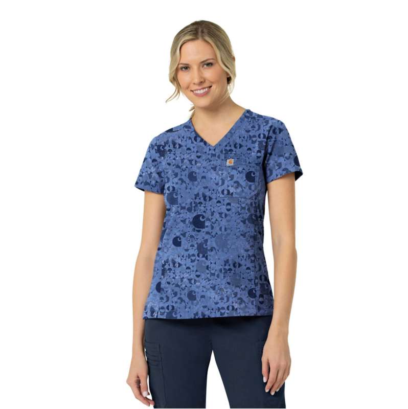 Carhartt  Neptune Women's Force Tuck-In Scrub Print Top