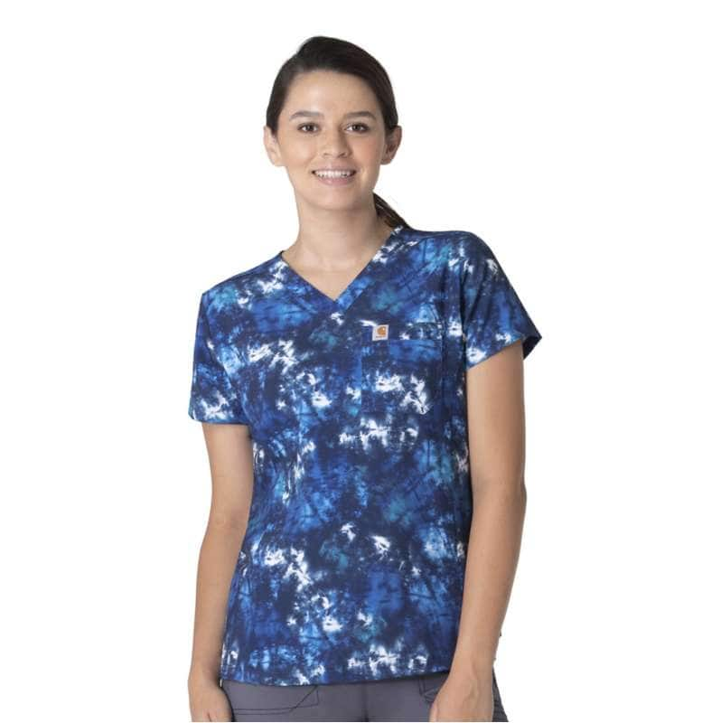 Carhartt  Ice Dye Women's Force Tuck-In Scrub Print Top