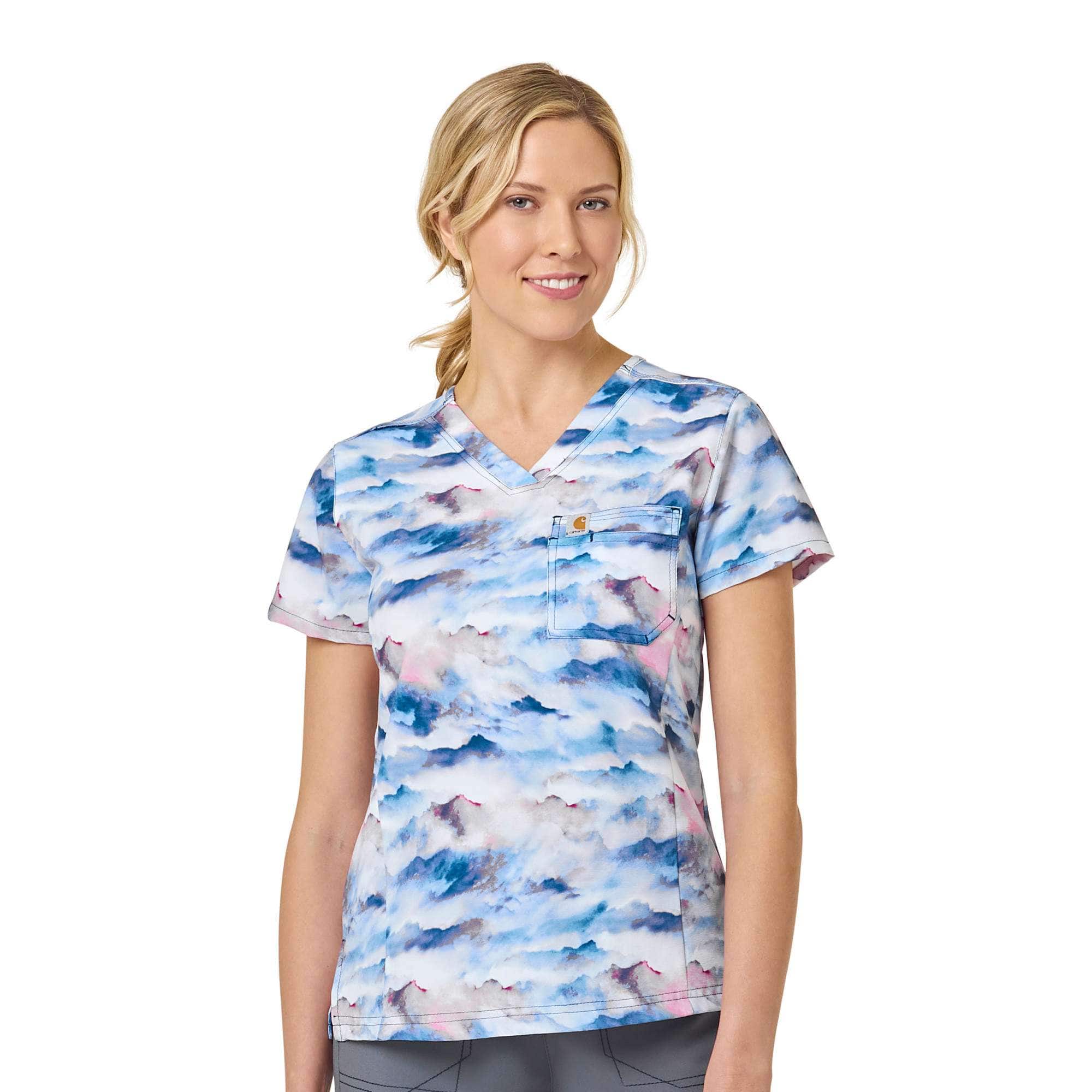 Additional thumbnail 1 of Women's Force Tuck-In Scrub Print Top