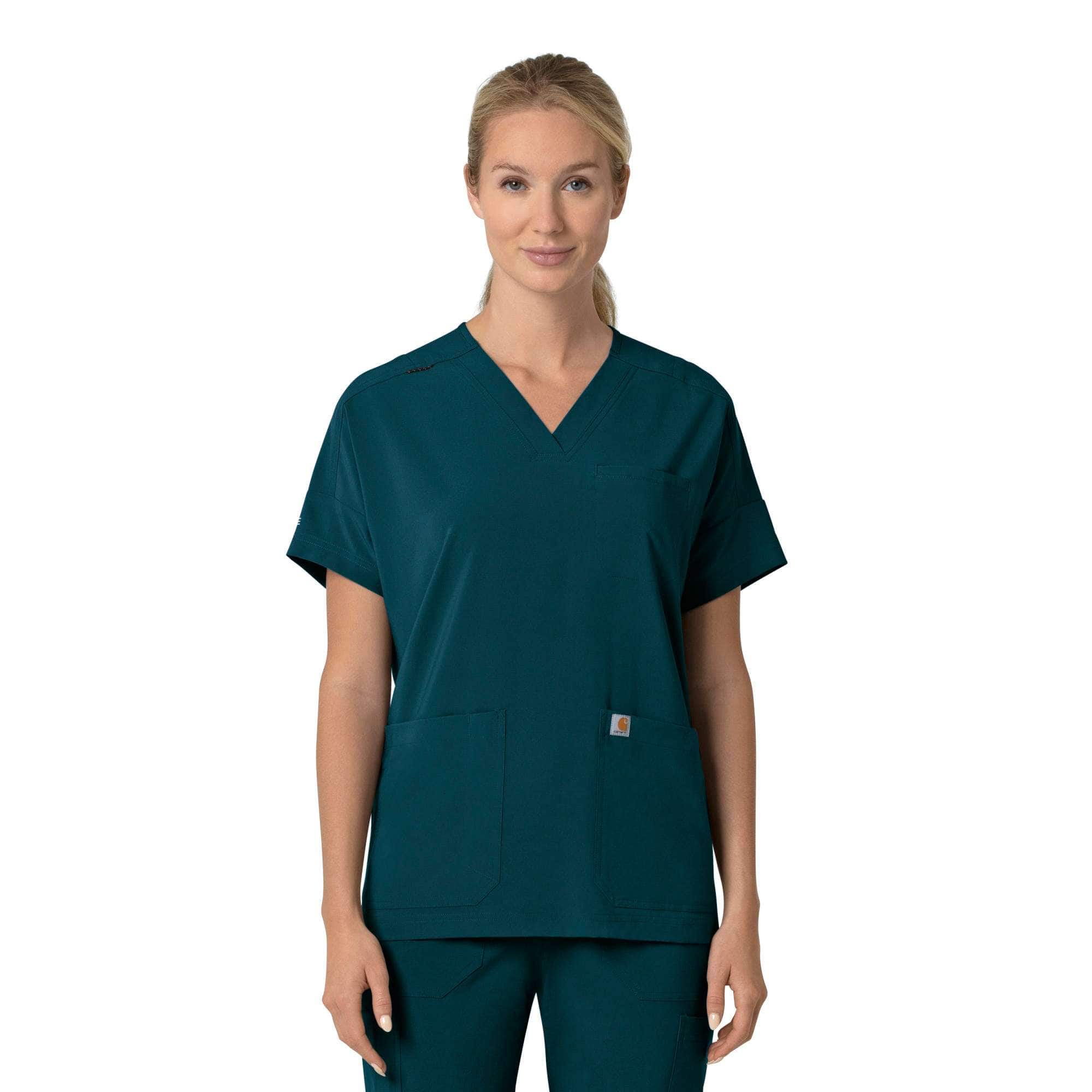 Additional thumbnail 1 of Women's Force Cross-Flex  Oversized V-Neck Scrub Top
