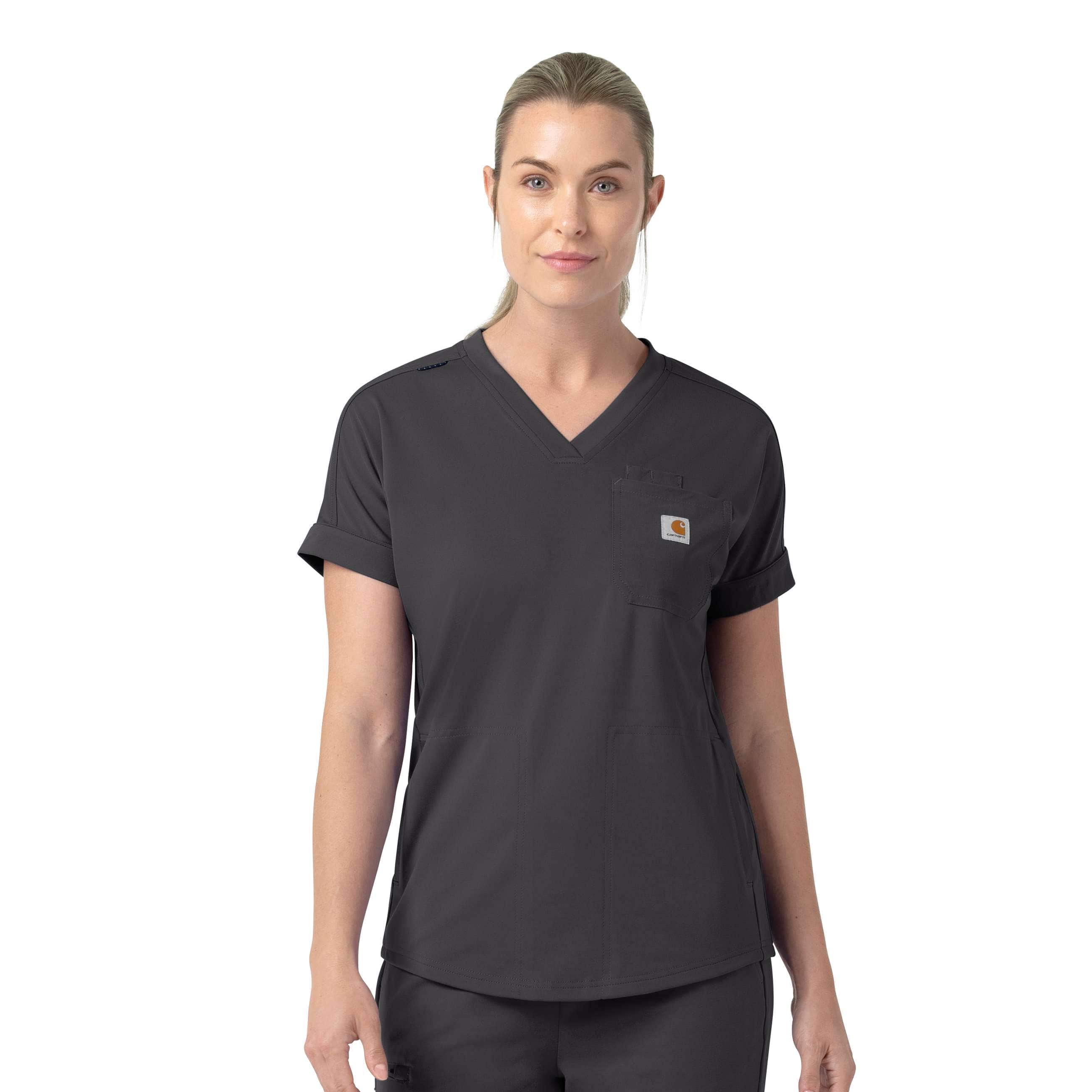 Carhartt Women's Force Cross-Flex Knit V-Neck Scrub Top