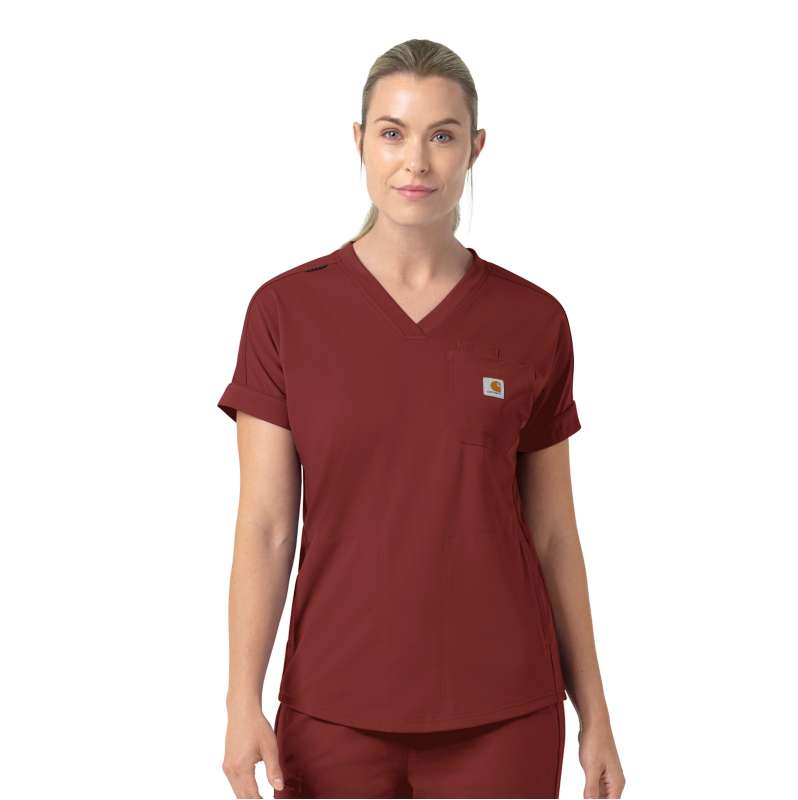Carhartt  Amber Terrain Women's Force Cross-Flex Knit V-Neck Scrub Top