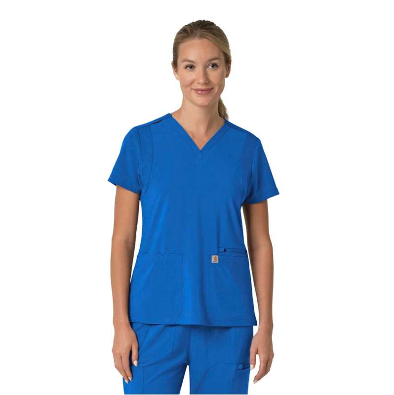 Carhartt  Royal Women's Force Cross-Flex  Flex Panel V-Neck Scrub Top