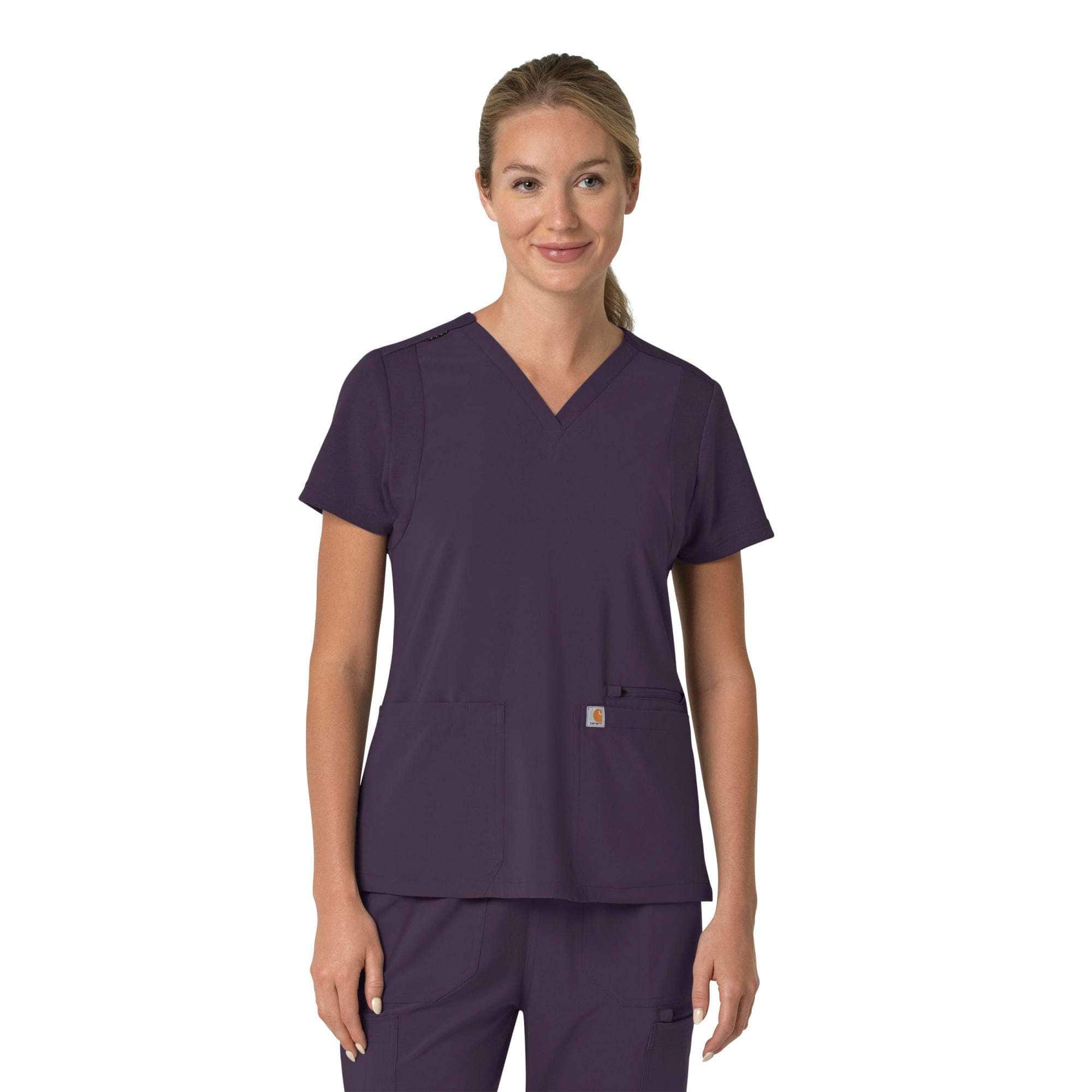 Additional thumbnail 1 of Women's Force Cross-Flex  Flex Panel V-Neck Scrub Top