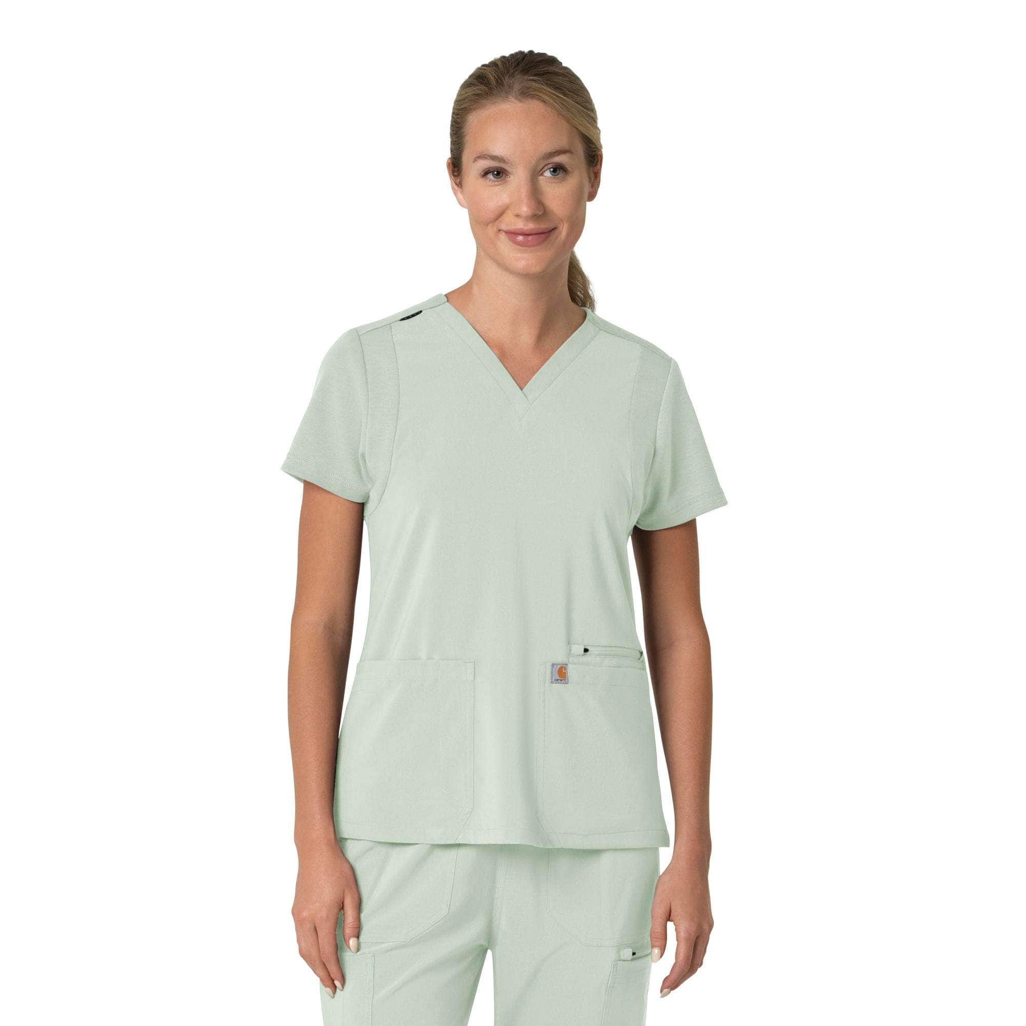 Additional thumbnail 1 of Women's Force Cross-Flex  Flex Panel V-Neck Scrub Top