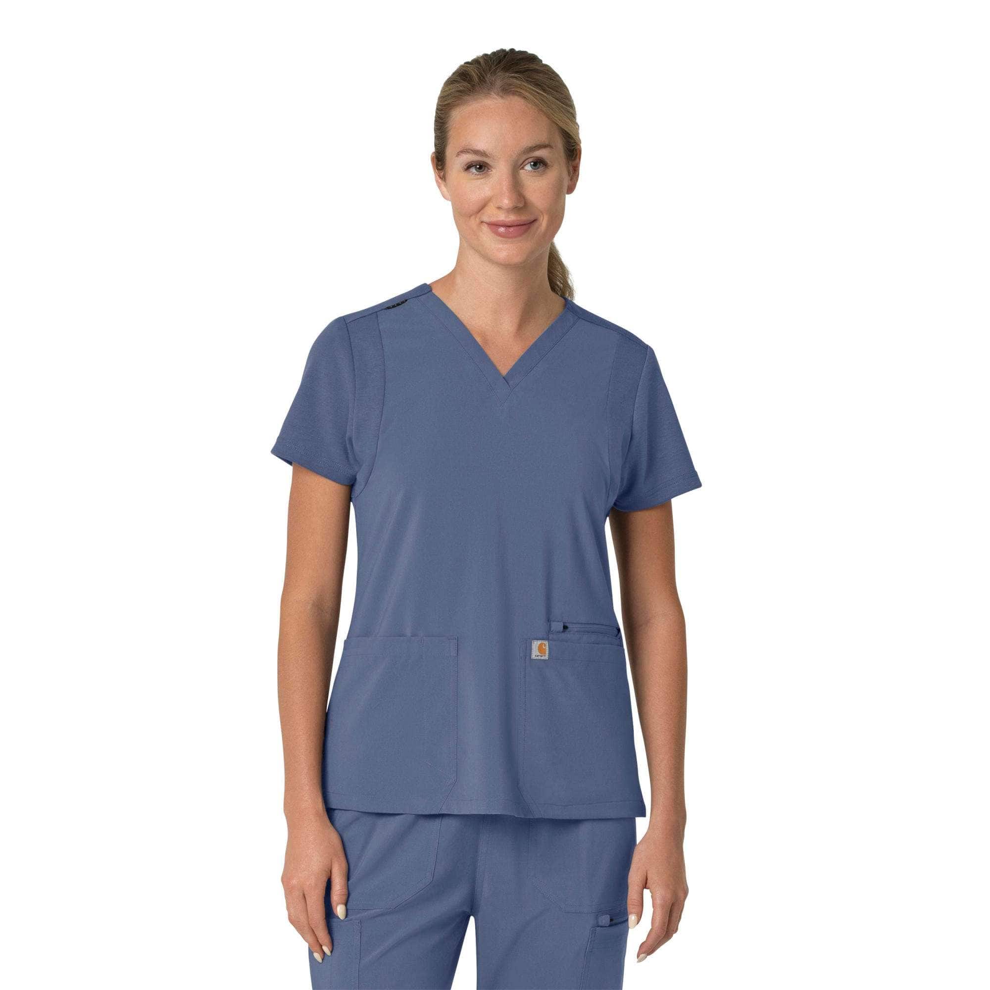 Additional thumbnail 1 of Women's Force Cross-Flex  Flex Panel V-Neck Scrub Top