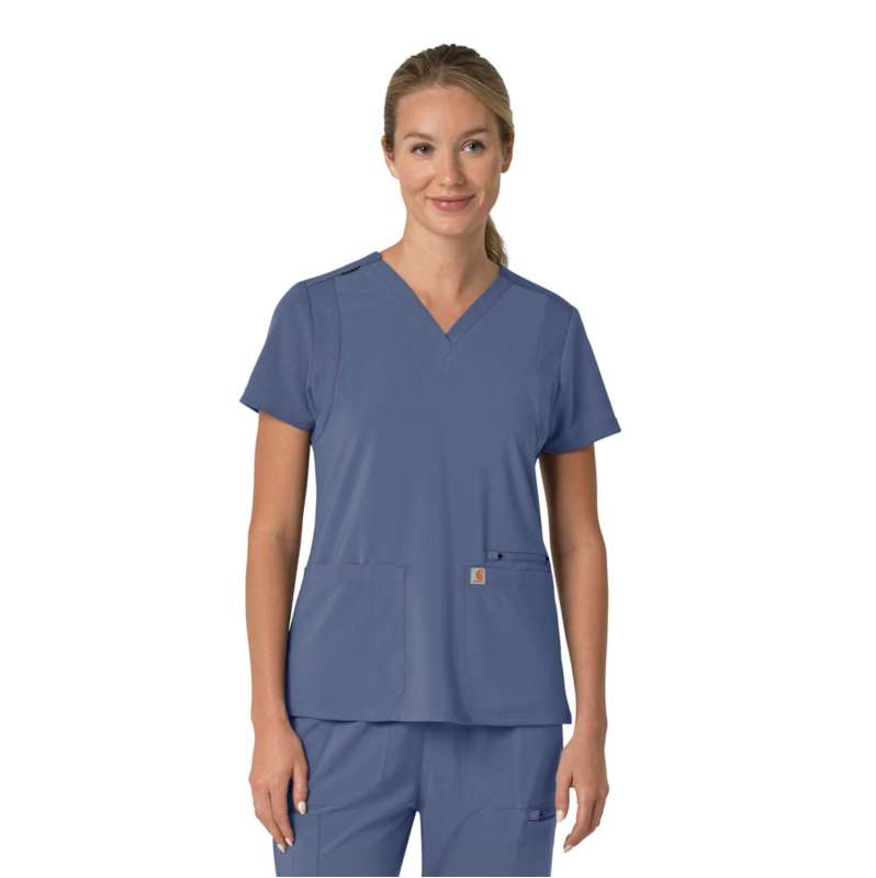 Carhartt  Riverside Women's Force Cross-Flex  Flex Panel V-Neck Scrub Top