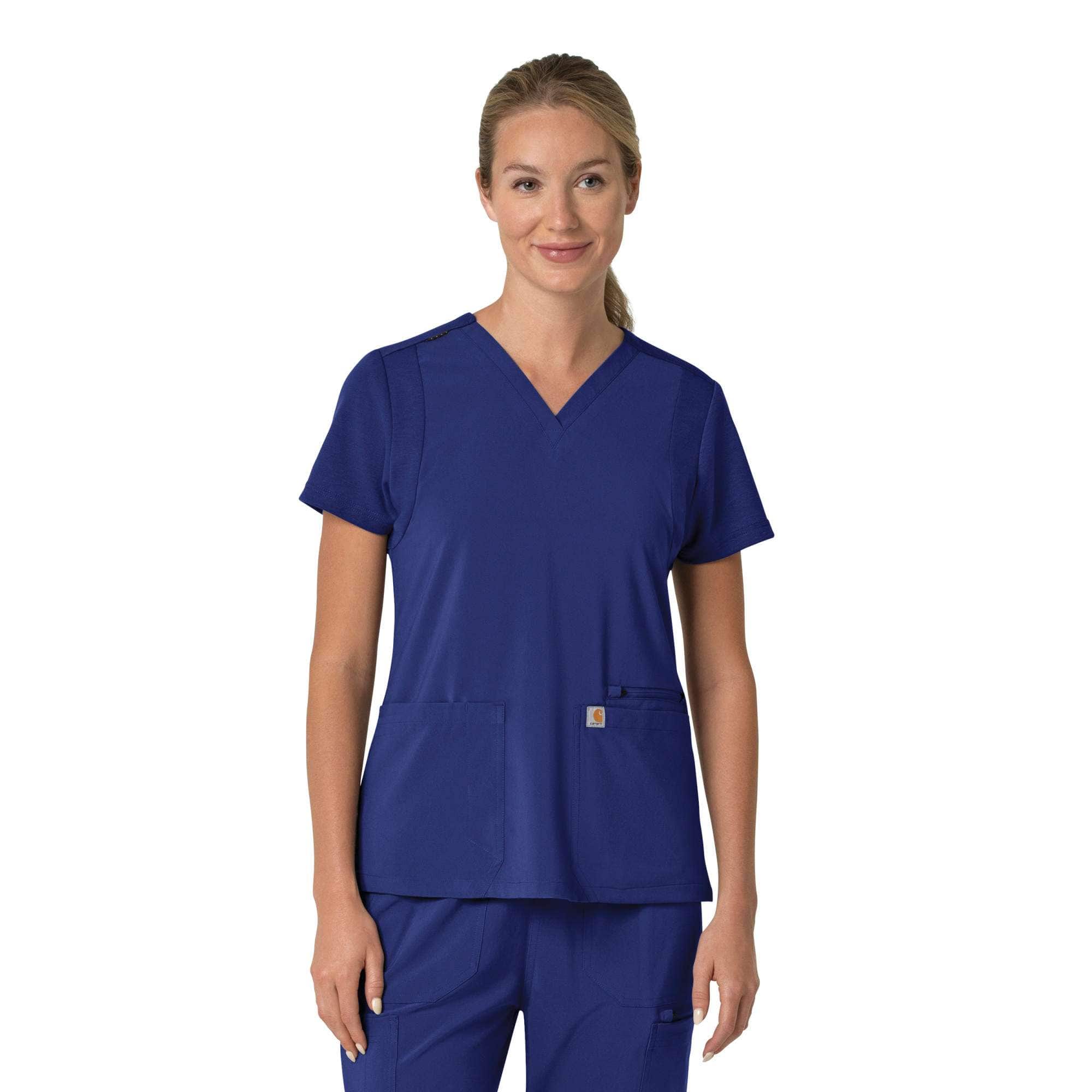 Additional thumbnail 1 of Women's Force Cross-Flex  Flex Panel V-Neck Scrub Top