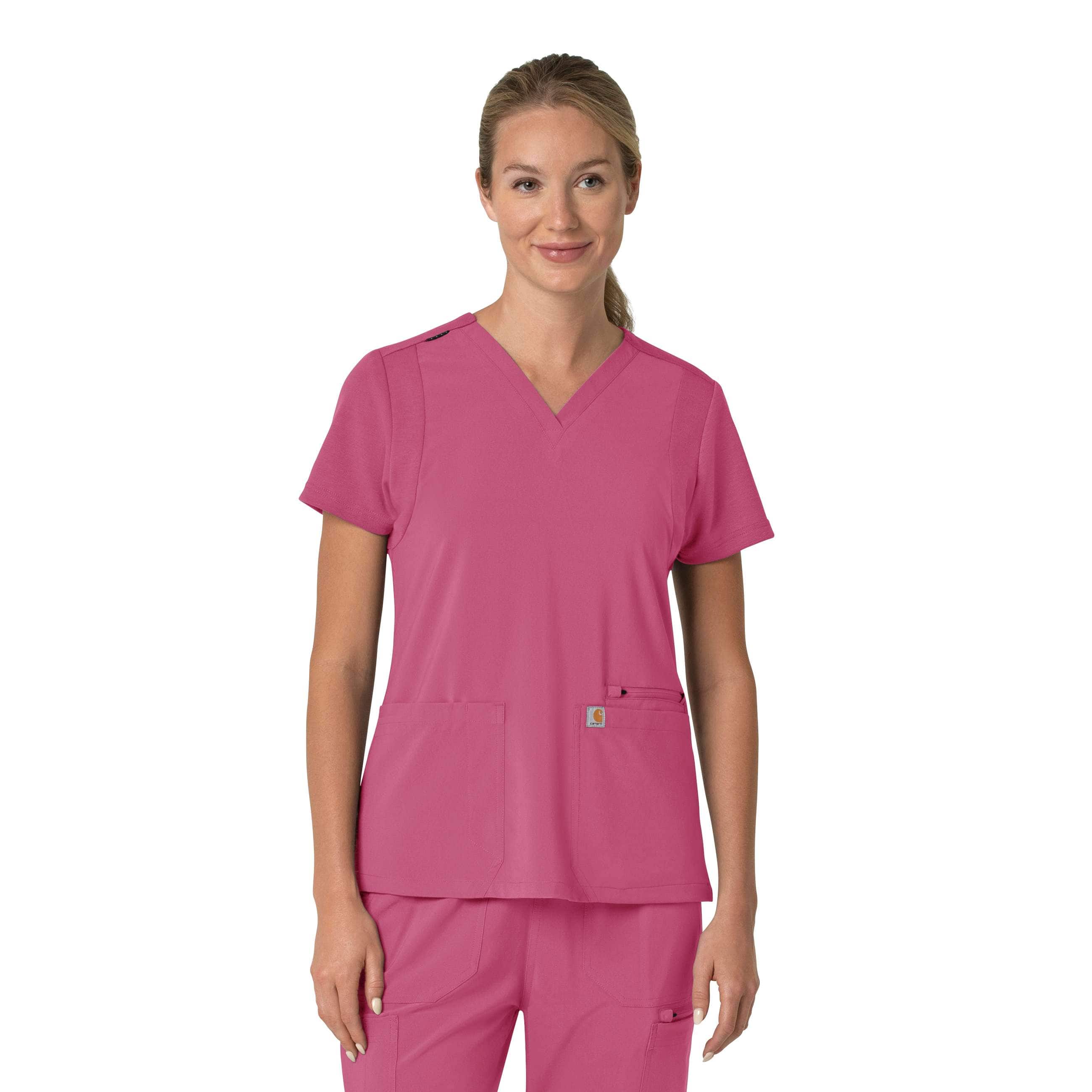 Additional thumbnail 1 of Women's Force Cross-Flex  Flex Panel V-Neck Scrub Top
