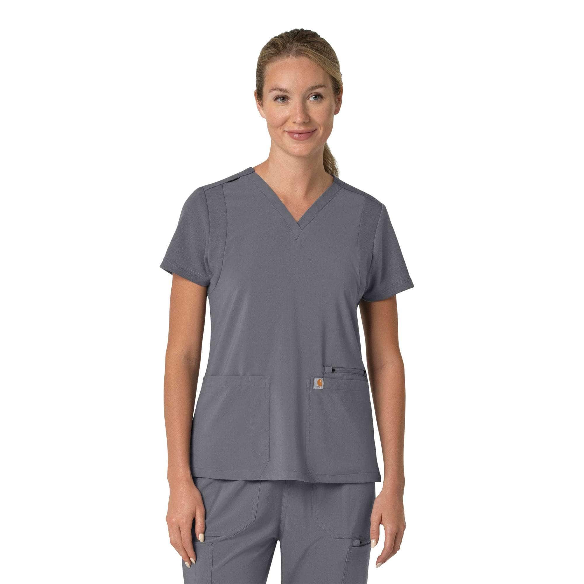 Additional thumbnail 1 of Women's Force Cross-Flex  Flex Panel V-Neck Scrub Top