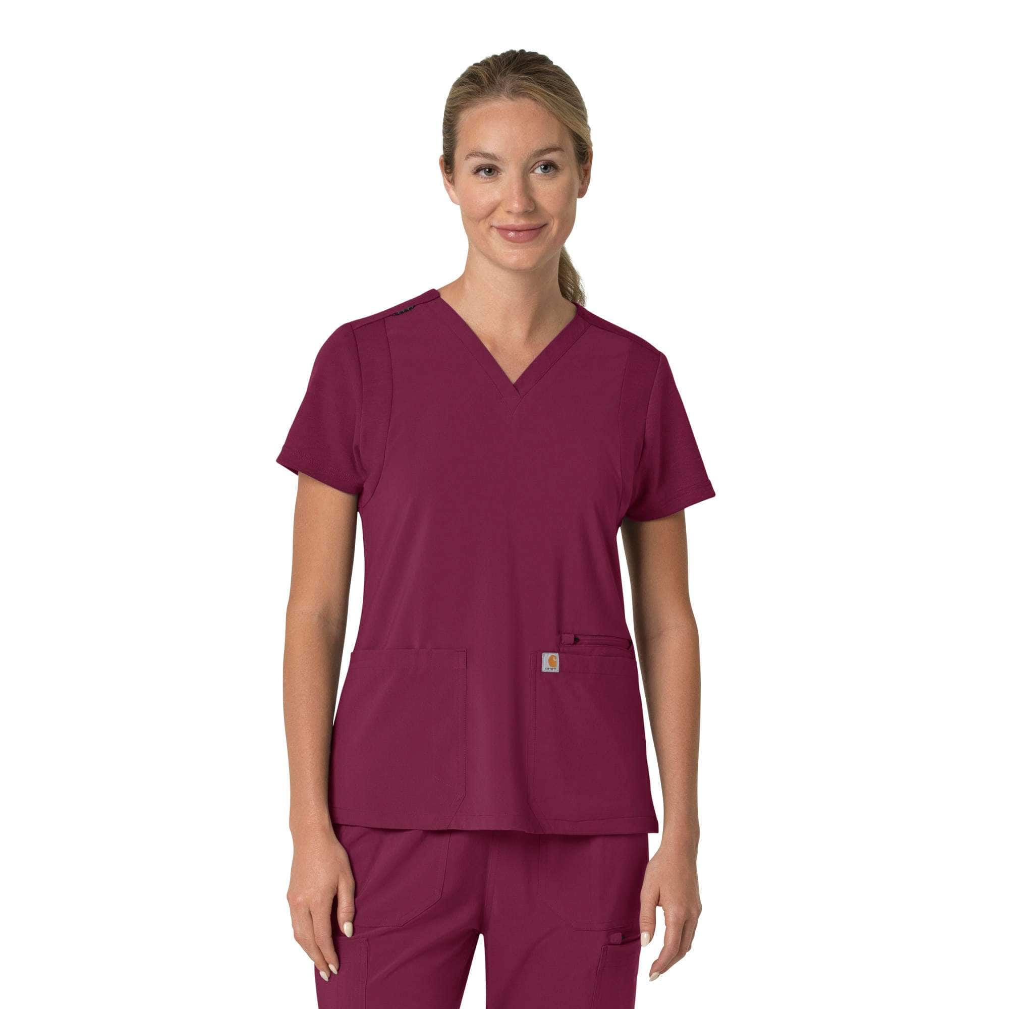 Additional thumbnail 1 of Women's Force Cross-Flex  Flex Panel V-Neck Scrub Top