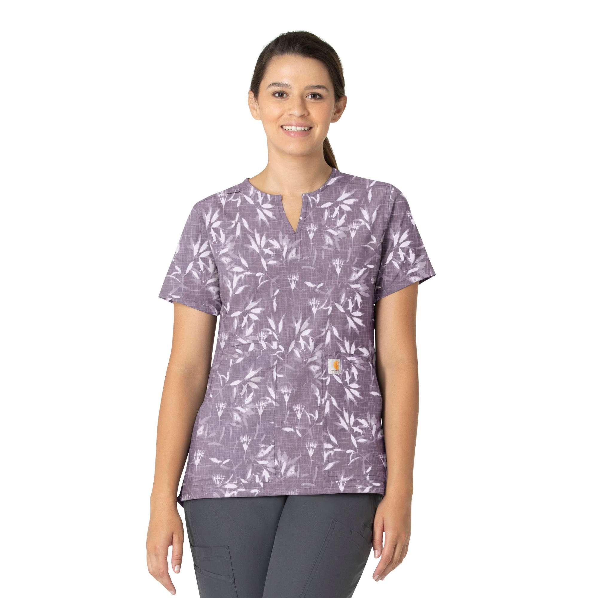 Carhartt Women's Force Notch Neck Print Scrub Top