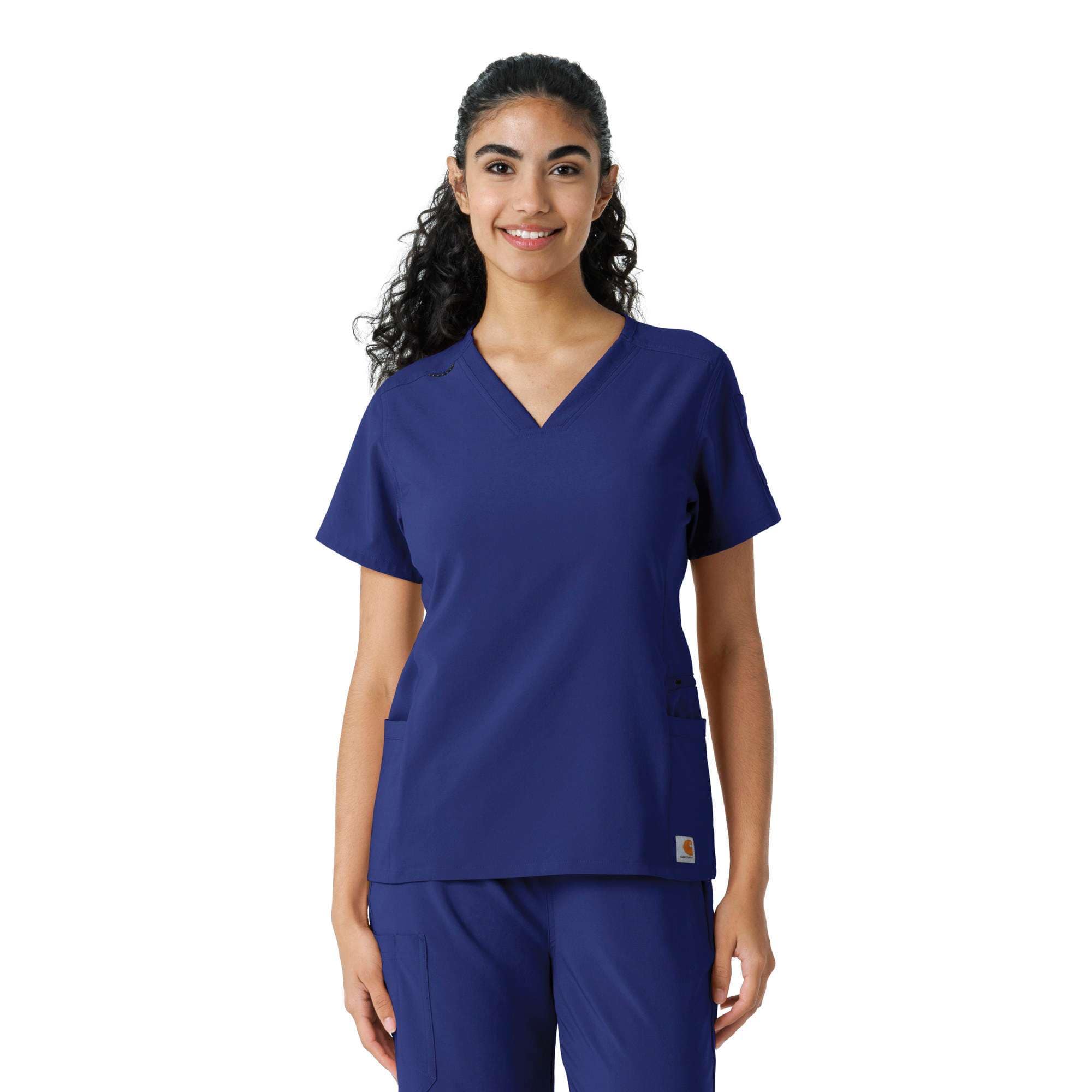 Additional thumbnail 1 of Women's Force Cross-Flex Knit Panel Scrub Top