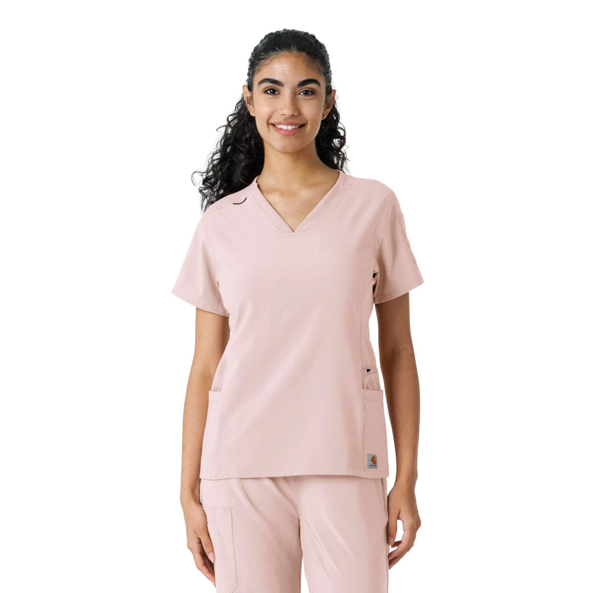 Additional thumbnail 1 of Women's Force Cross-Flex Knit Panel Scrub Top