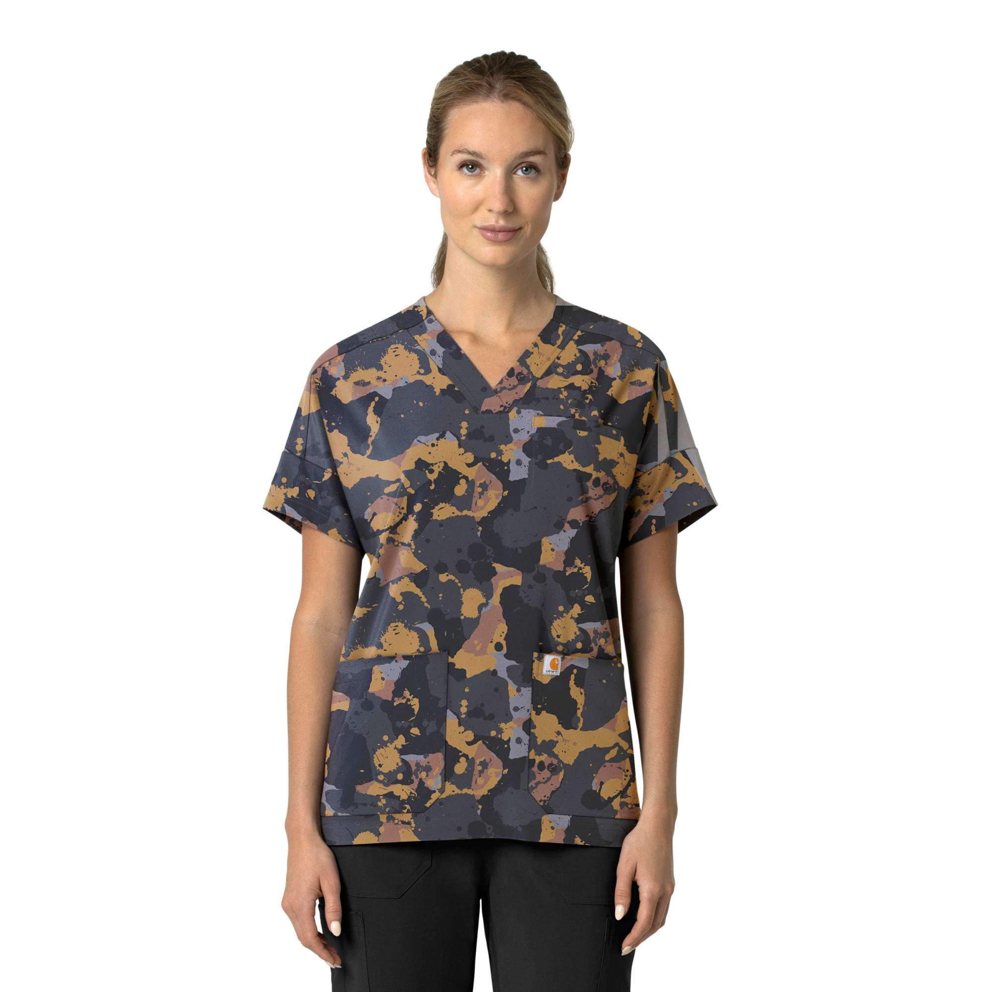 Carhartt Women's Cross-Flex Oversized V-Neck Print Top