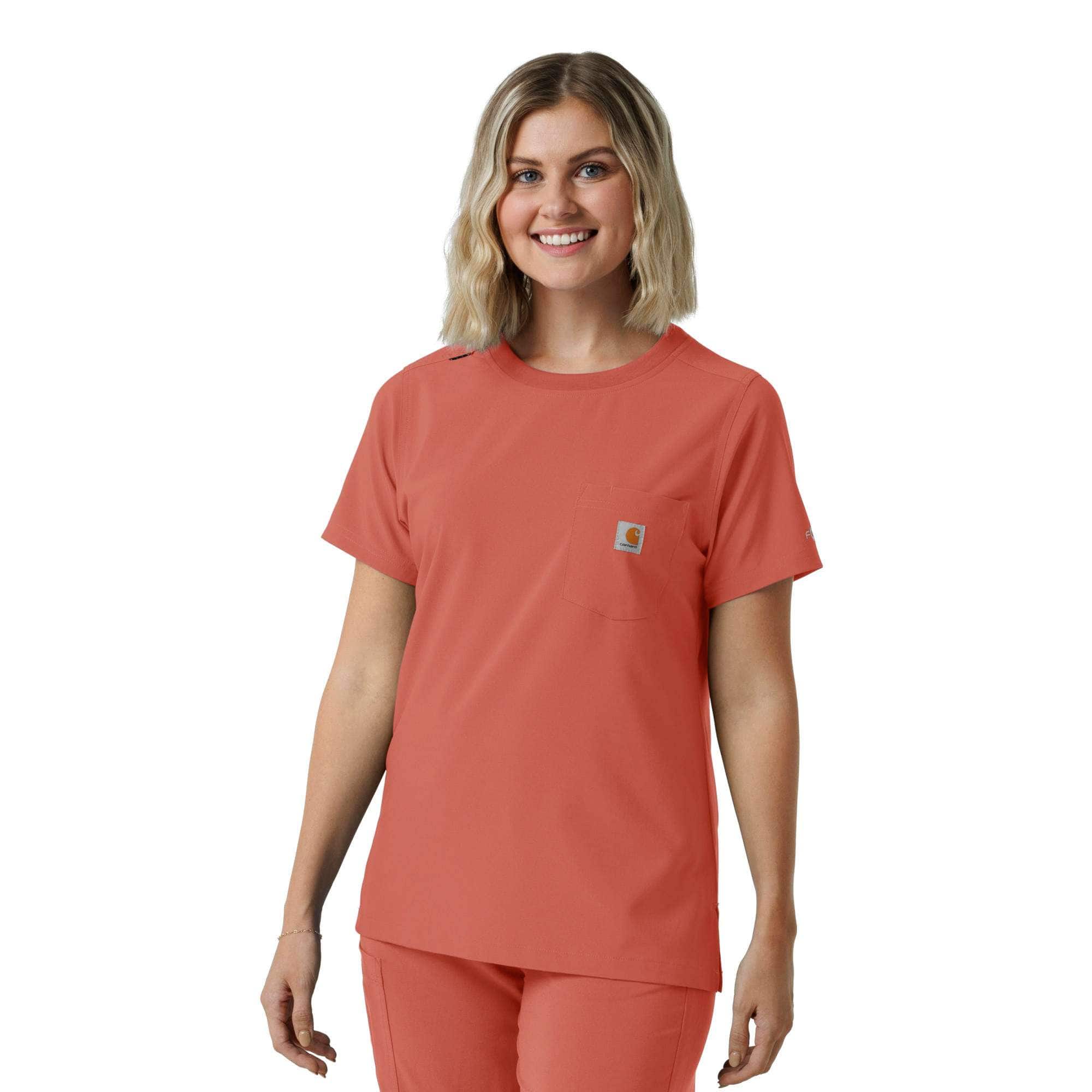 Additional thumbnail 1 of Women's Force Cross-Flex Crew Neck Scrub Top