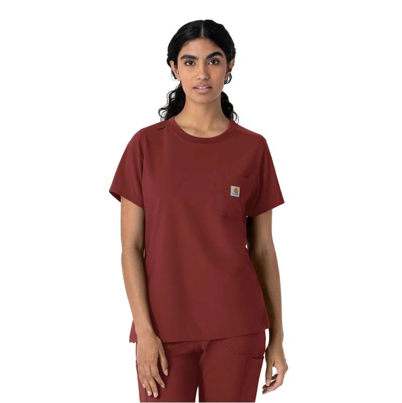 Carhartt  Amber Terrain Women's Force Cross-Flex Crew Neck Scrub Top