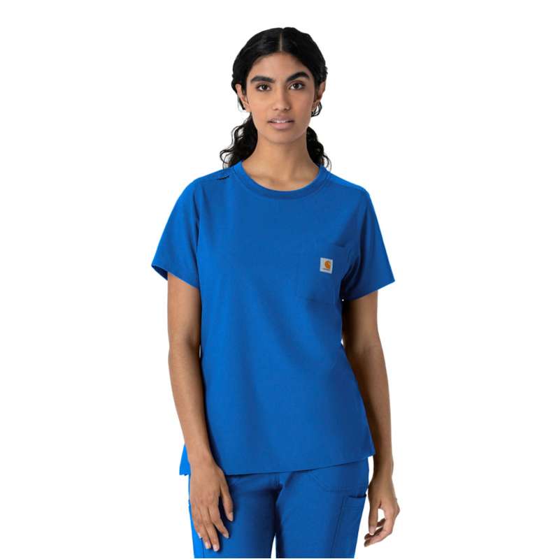 Carhartt  Royal Women's Force Cross-Flex Crew Neck Scrub Top