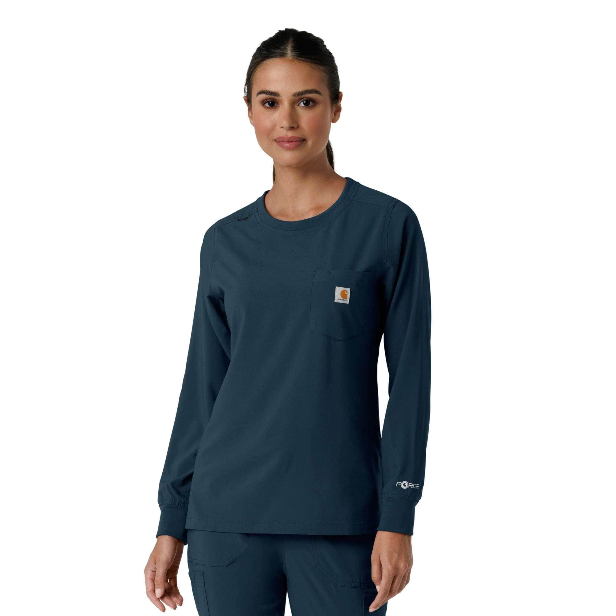 Additional thumbnail 1 of Women's Force Cross-Flex  Crew Neck Long Sleeve Scrub Top