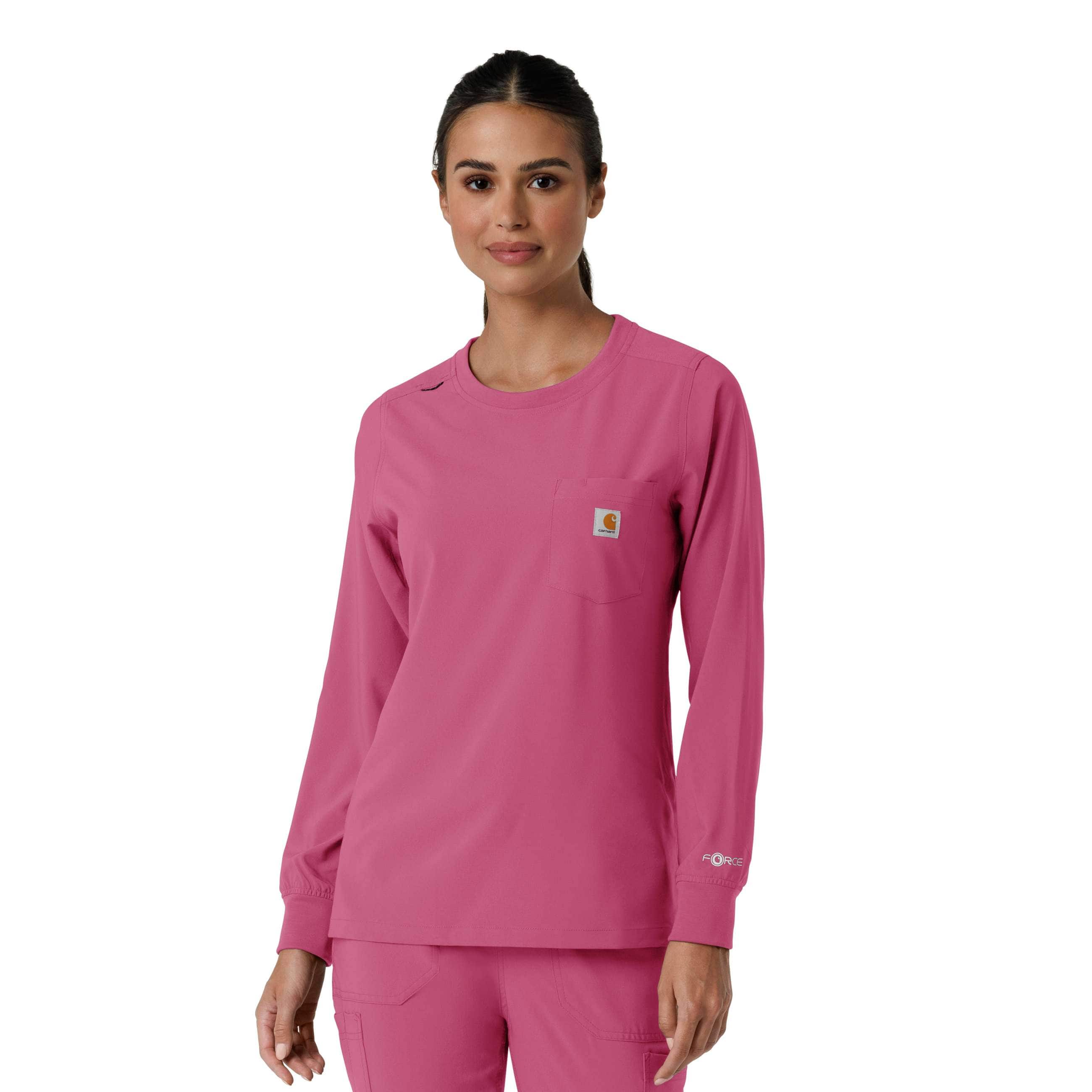 Additional thumbnail 1 of Women's Force Cross-Flex  Crew Neck Long Sleeve Scrub Top