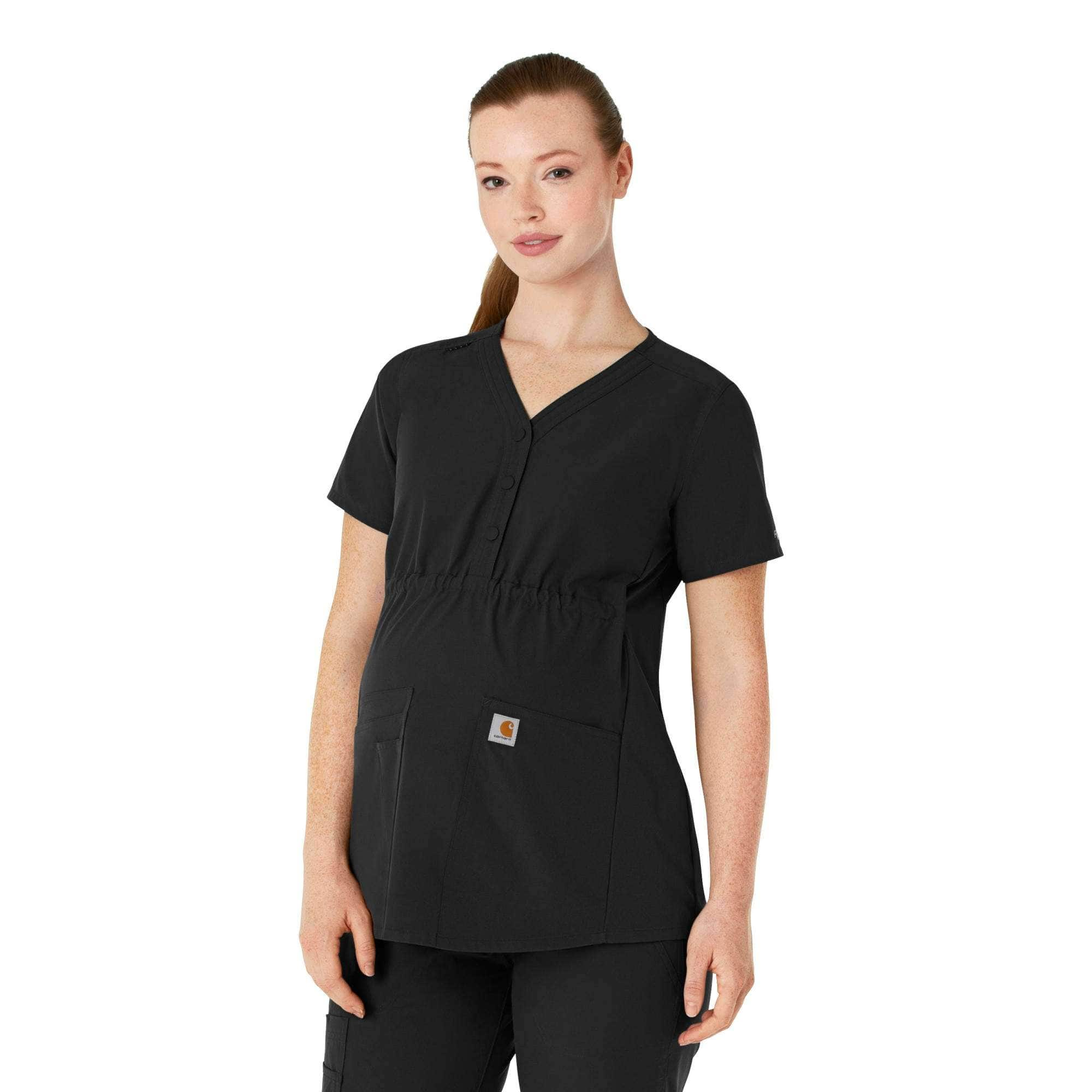 Additional thumbnail 1 of Women's Force Essentials Henley Maternity Scrub Top