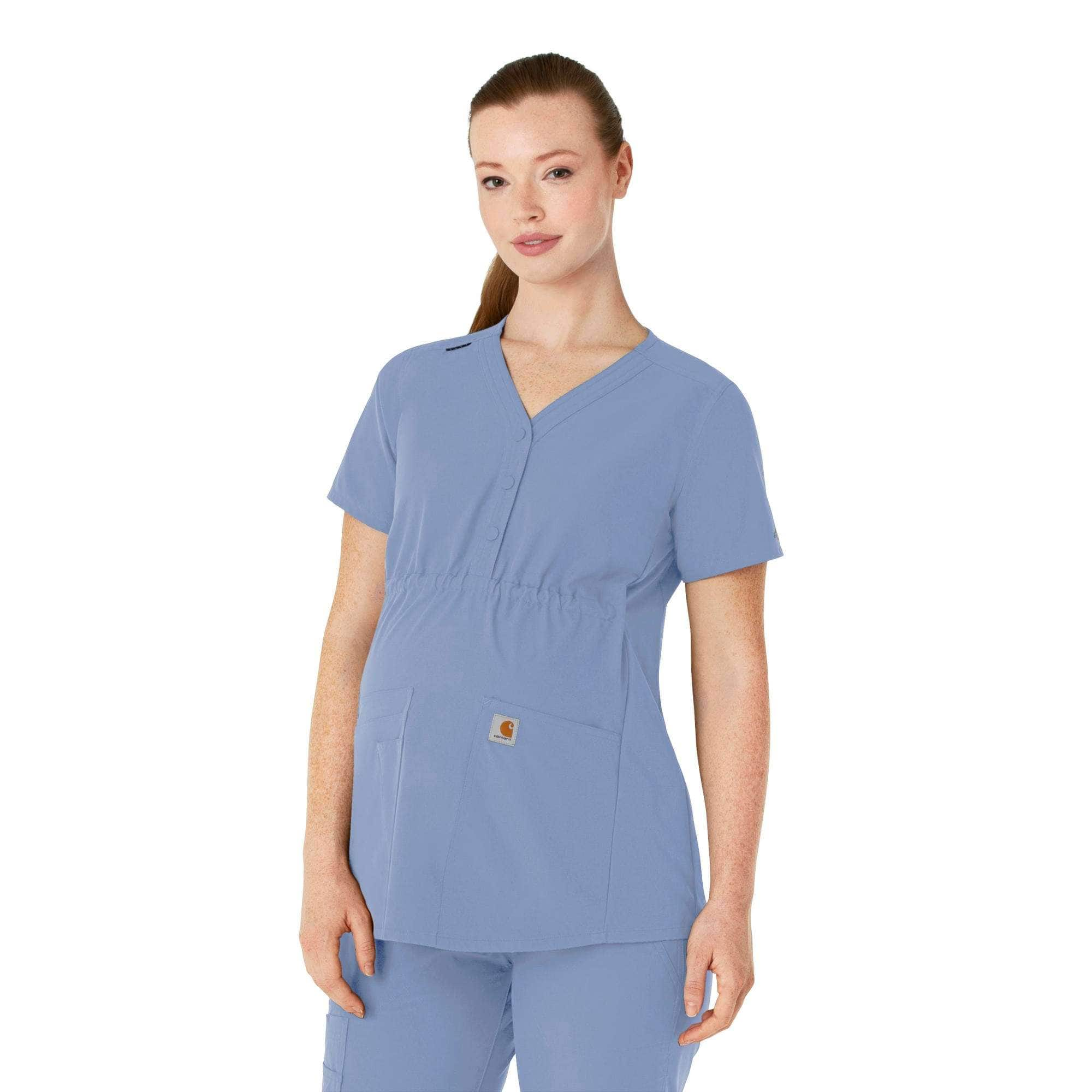 Additional thumbnail 1 of Women's Force Essentials Henley Maternity Scrub Top