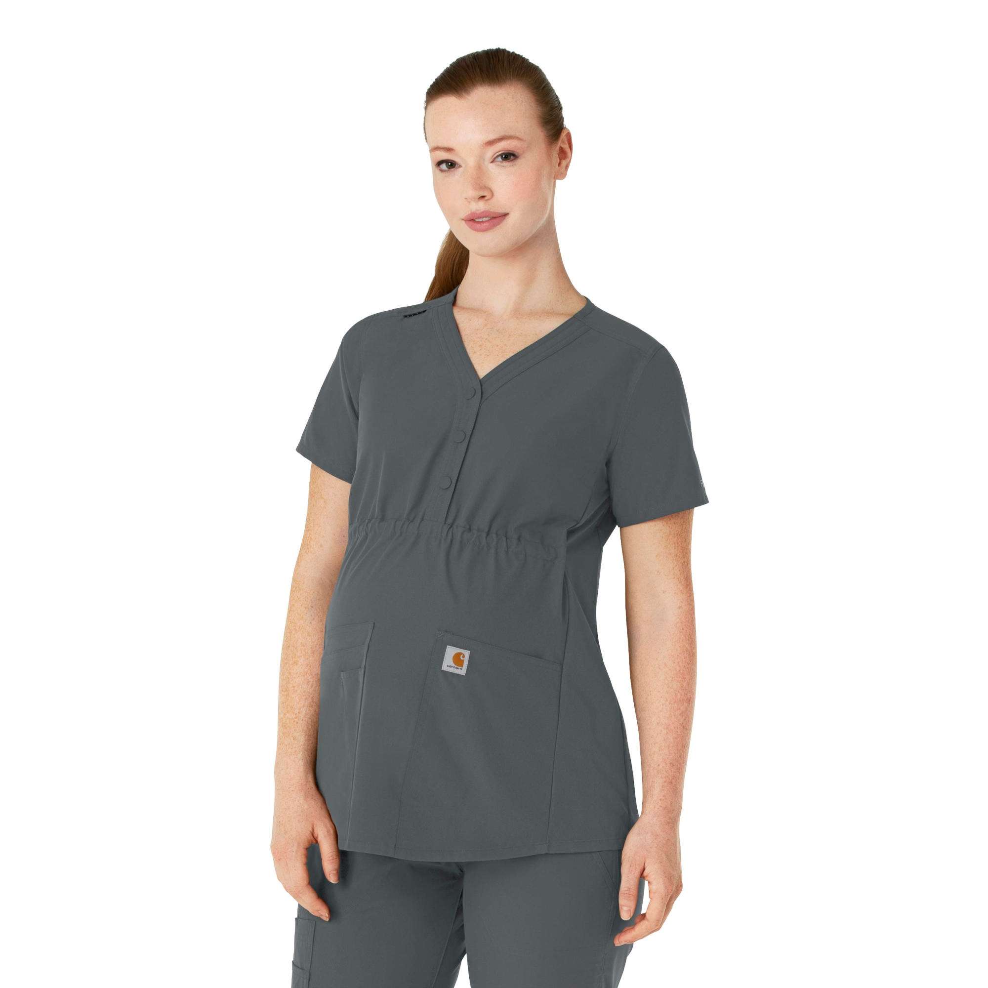 Additional thumbnail 1 of Women's Force Essentials Henley Maternity Scrub Top