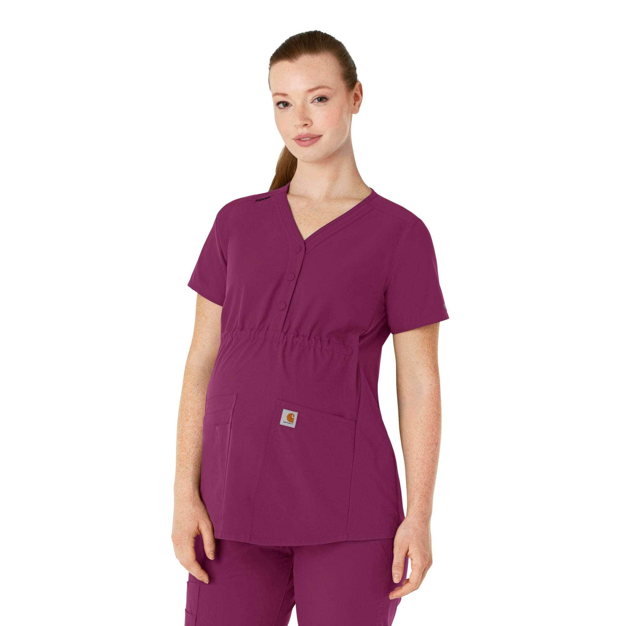 Additional thumbnail 1 of Women's Force Essentials Henley Maternity Scrub Top