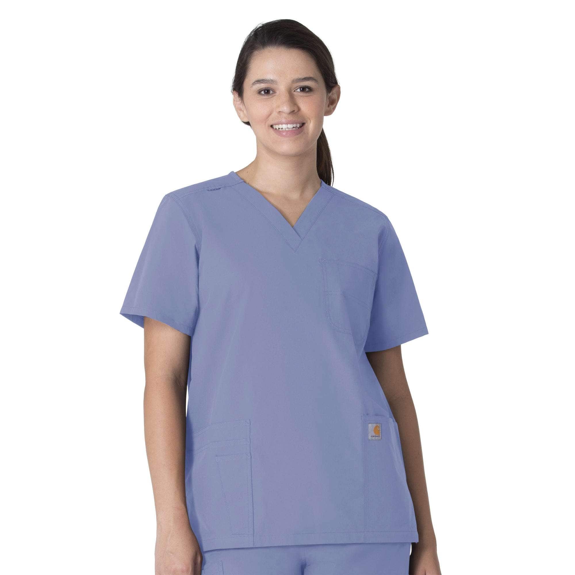 Additional thumbnail 1 of Unisex Force Essentials V-Neck 6-Pocket Scrub Top