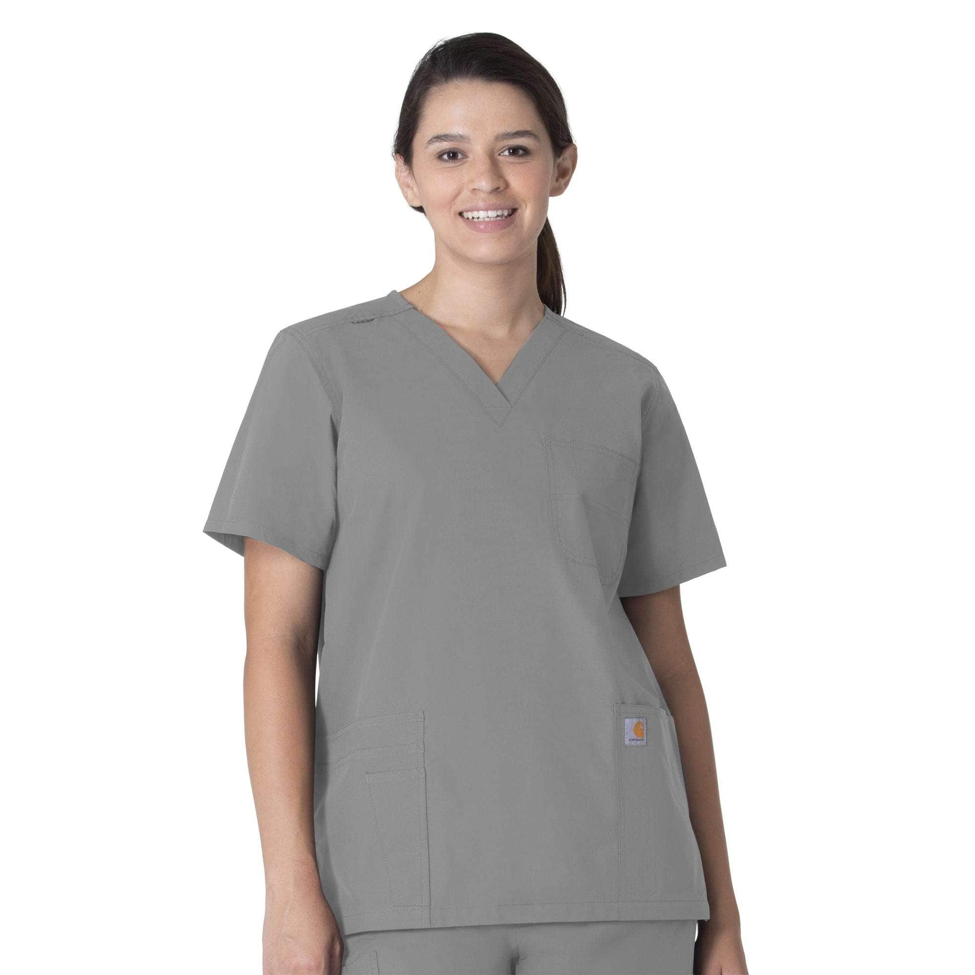 Additional thumbnail 1 of Unisex Force Essentials V-Neck 6-Pocket Scrub Top