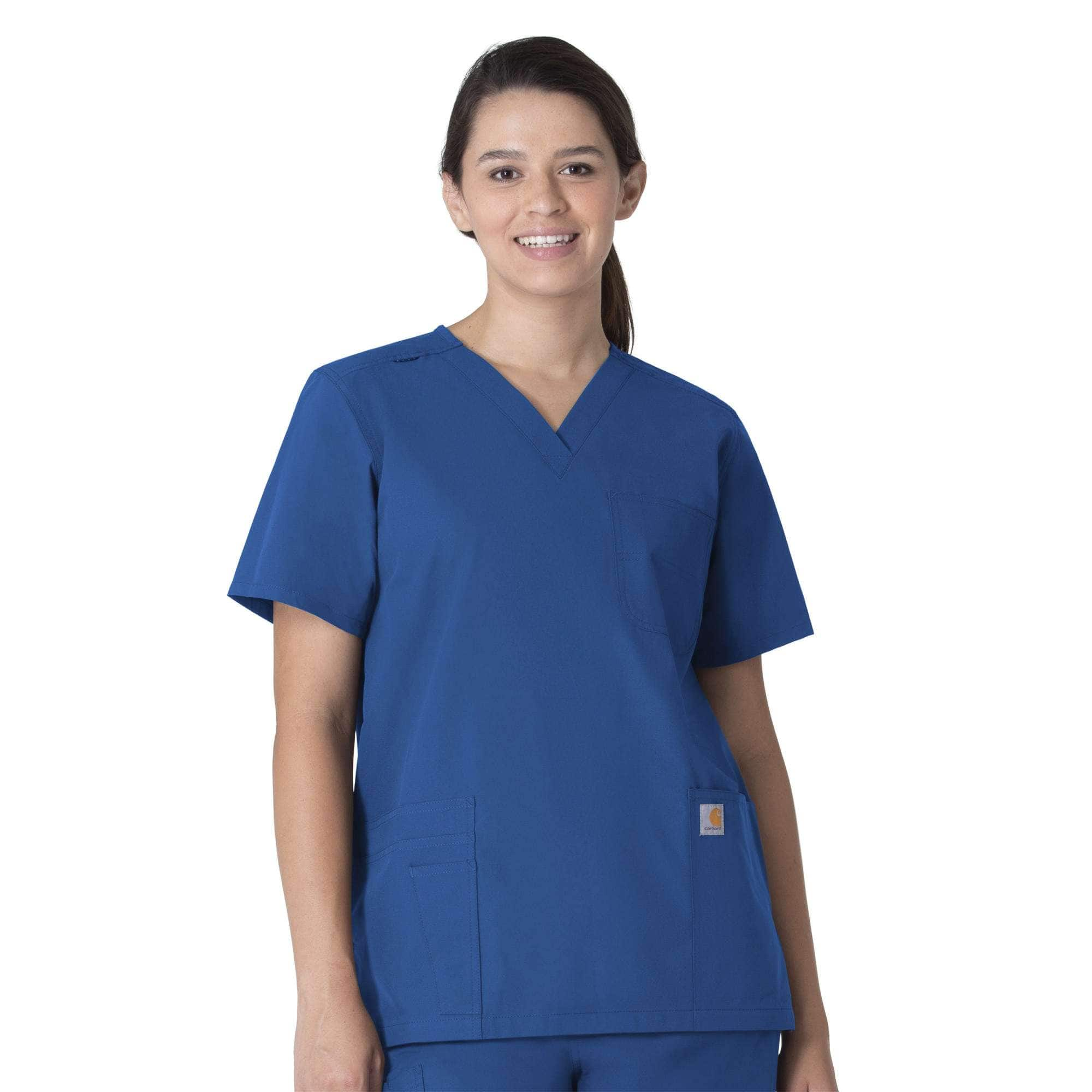 Additional thumbnail 1 of Unisex Force Essentials V-Neck 6-Pocket Scrub Top