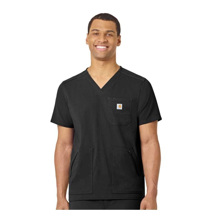 Carhartt  Black Rugged Flex® Peak 5-Pocket V-Neck Scrub Top