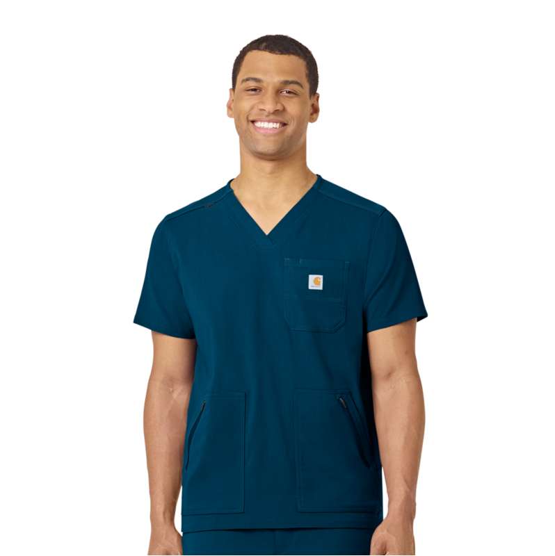 Carhartt  Caribbean Rugged Flex® Peak 5-Pocket V-Neck Scrub Top