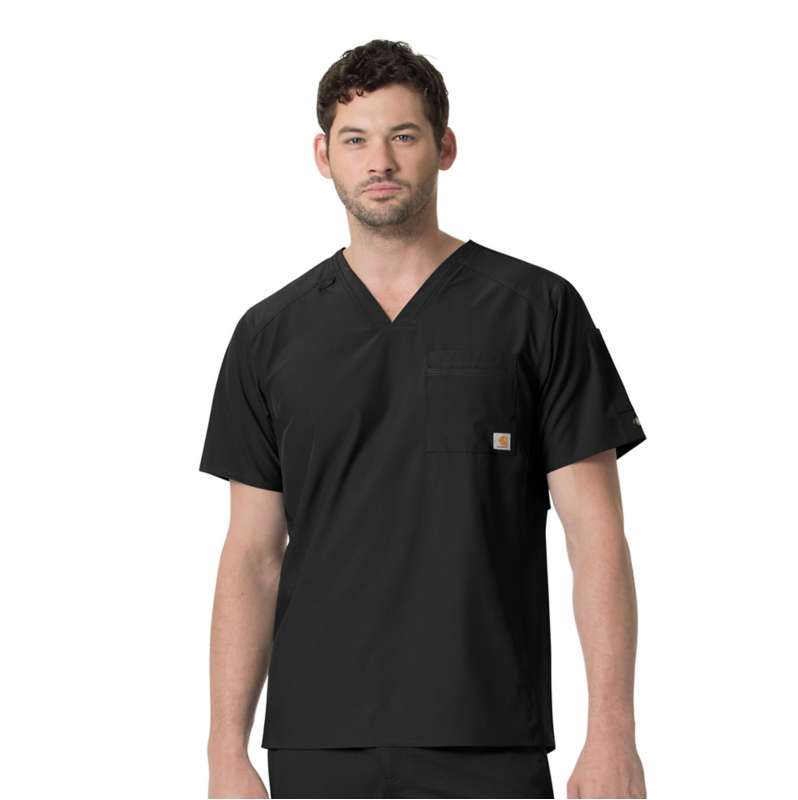 Carhartt  Black Force Liberty Twill Chest Pocket Scrub Top