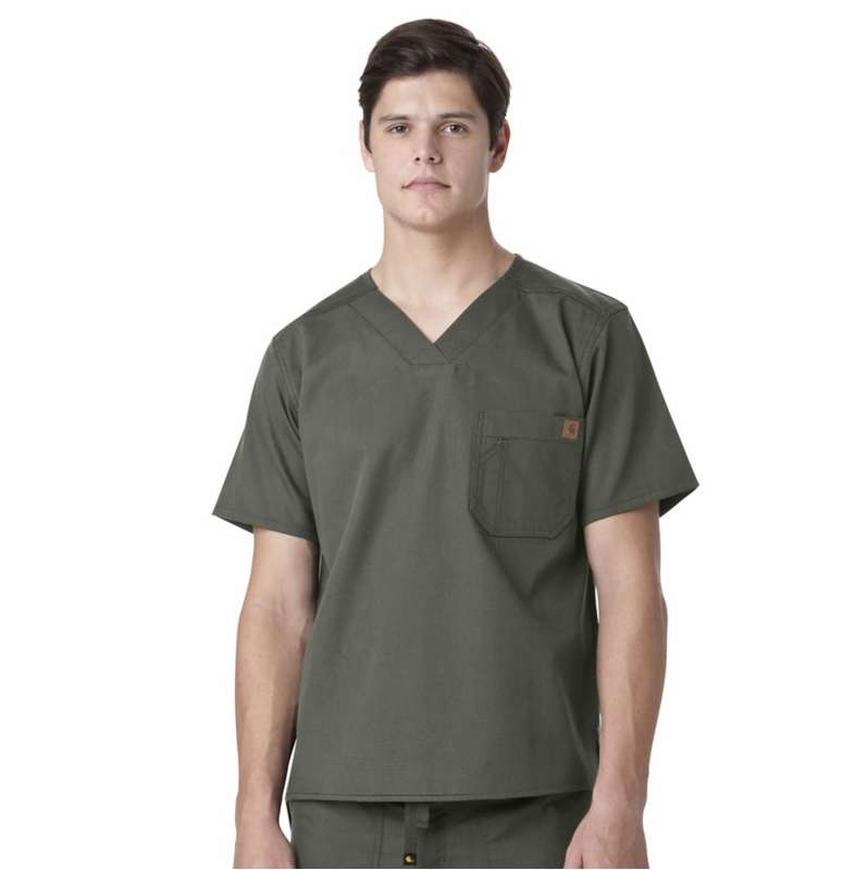 Ripstop Utility Scrub Top Olive Carhartt